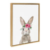 Sylvie Flower Crown Bunny Framed Canvas by Amy Peterson Art Studio