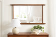 Rectangle Mirror Walnut Brown 24x42 7