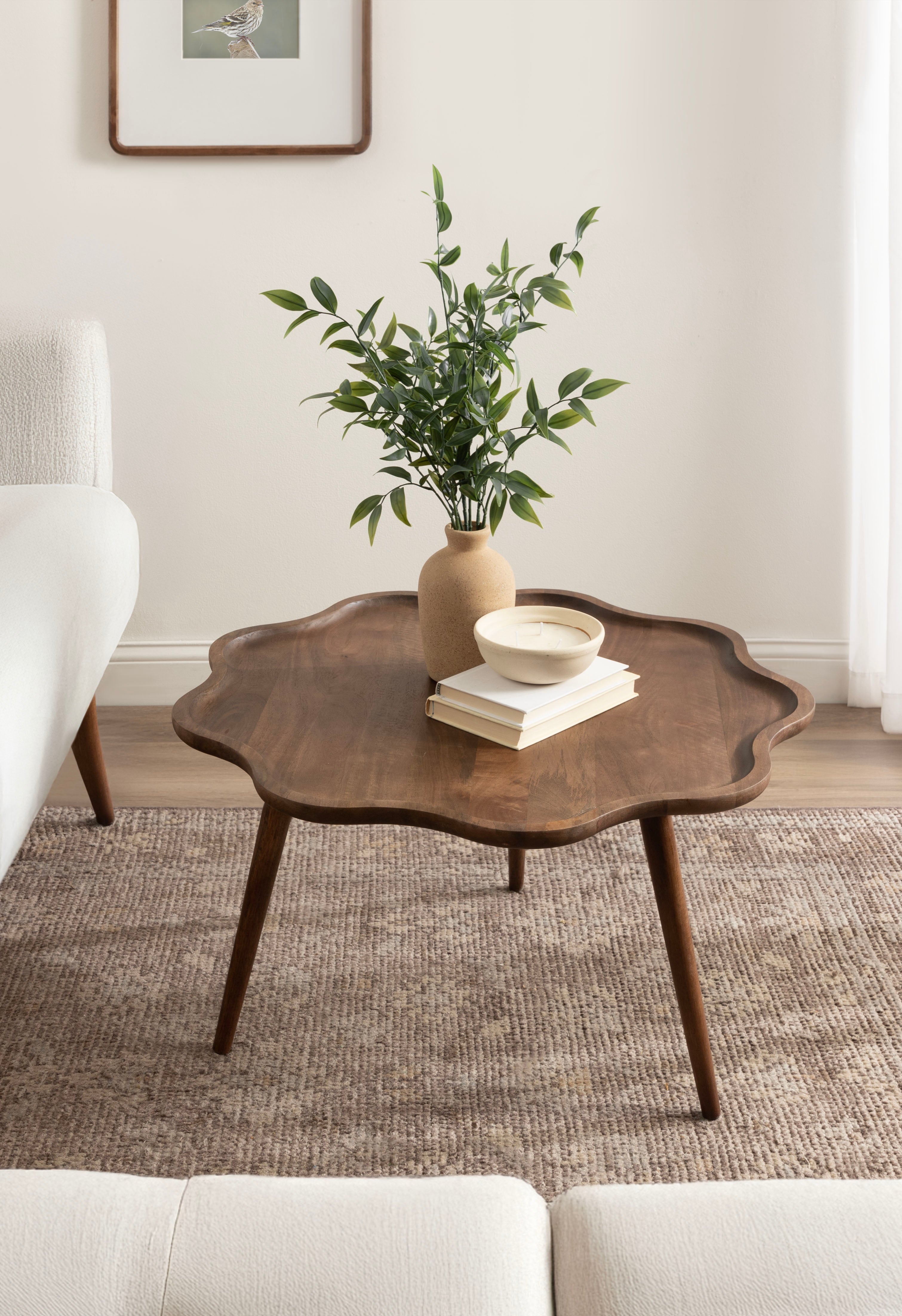 Alezar Scallop Wood Coffee Table – kateandlaurel