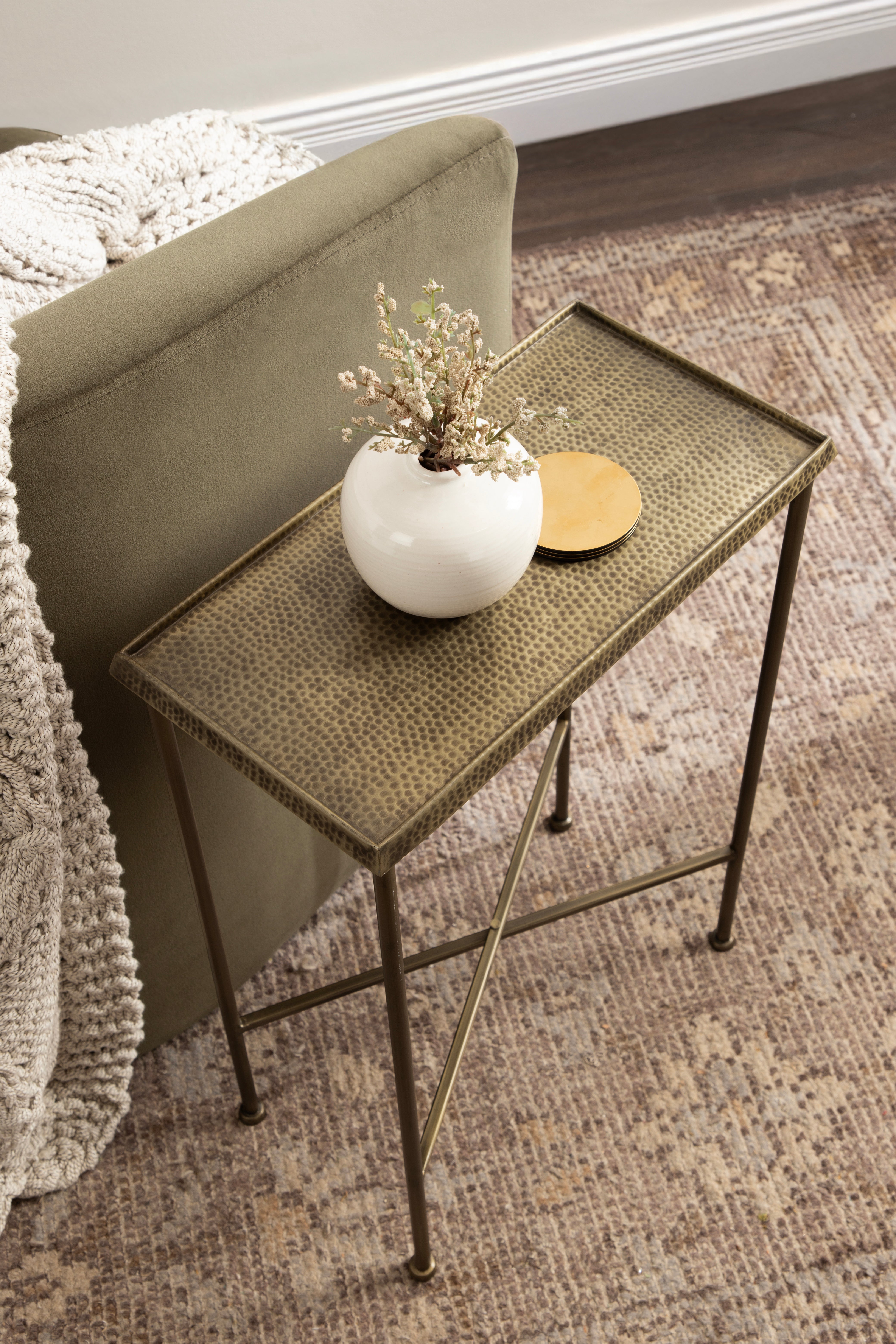 Side Table Gold 17x9x24 6