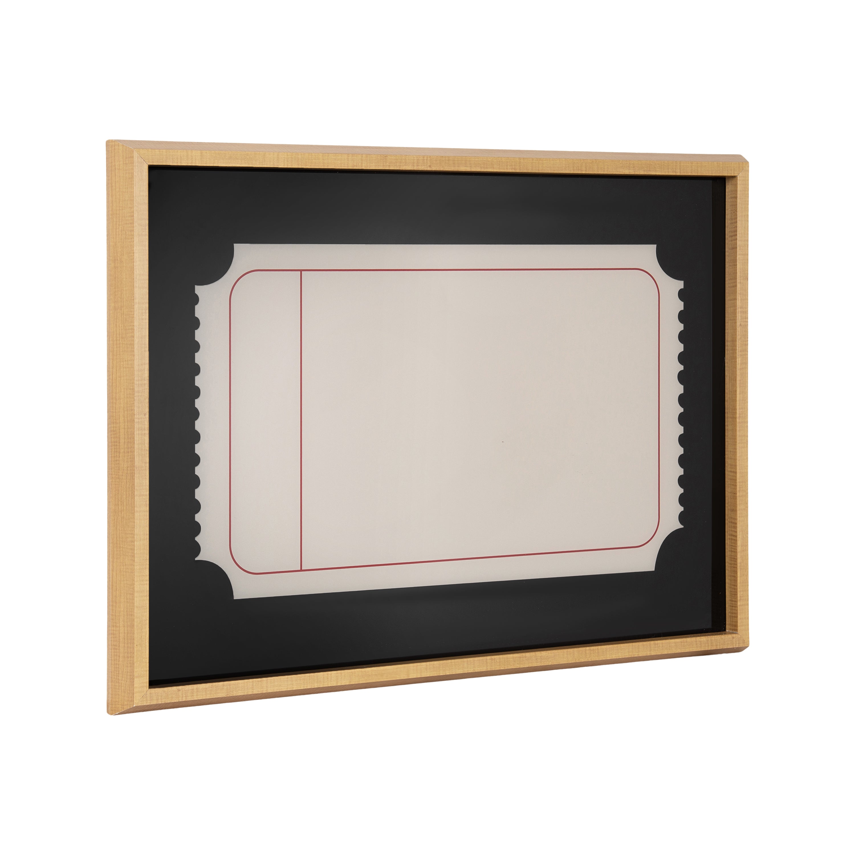 Single Ticket Dry Erase BPG by The Creative Bunch Studio Framed Glass Dry Erase Wall Art White Board