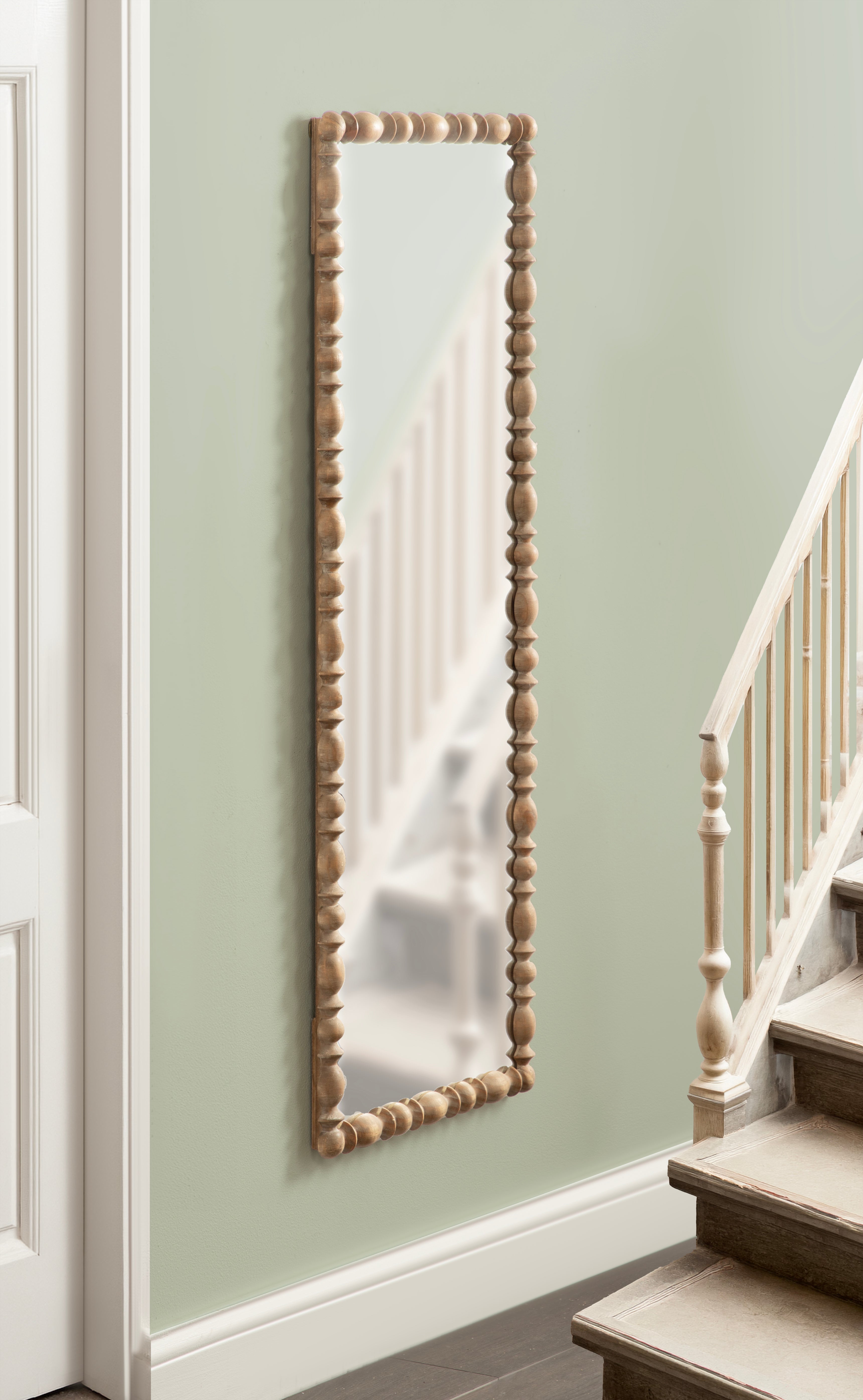 Rectangle Mirror Rustic Brown 18x50 7