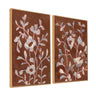 Sylvie Beaded Botanical Harmony I and II Framed Canvas Art Set by Nikita Jariwala