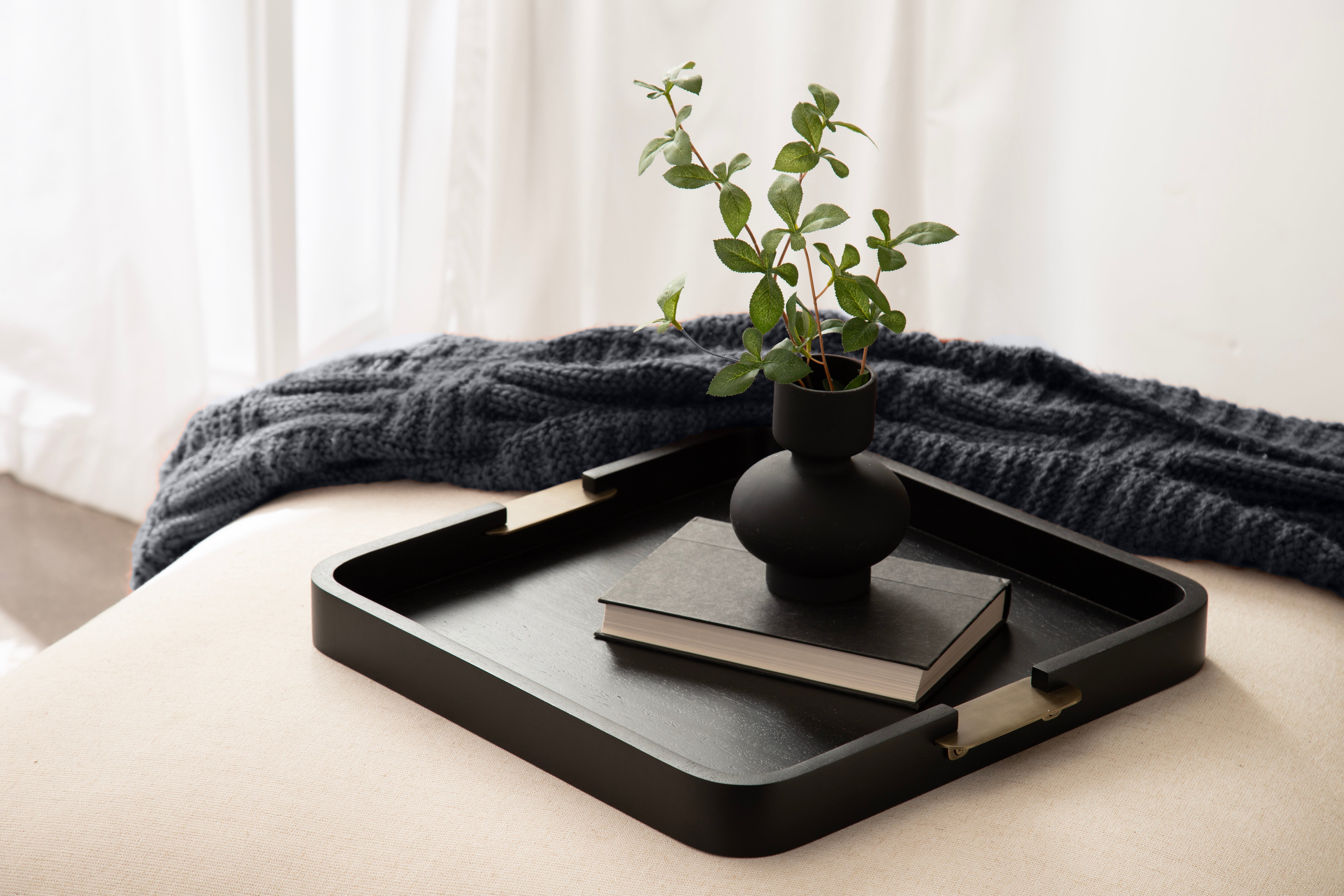 Serving Tray Black 18x20 7