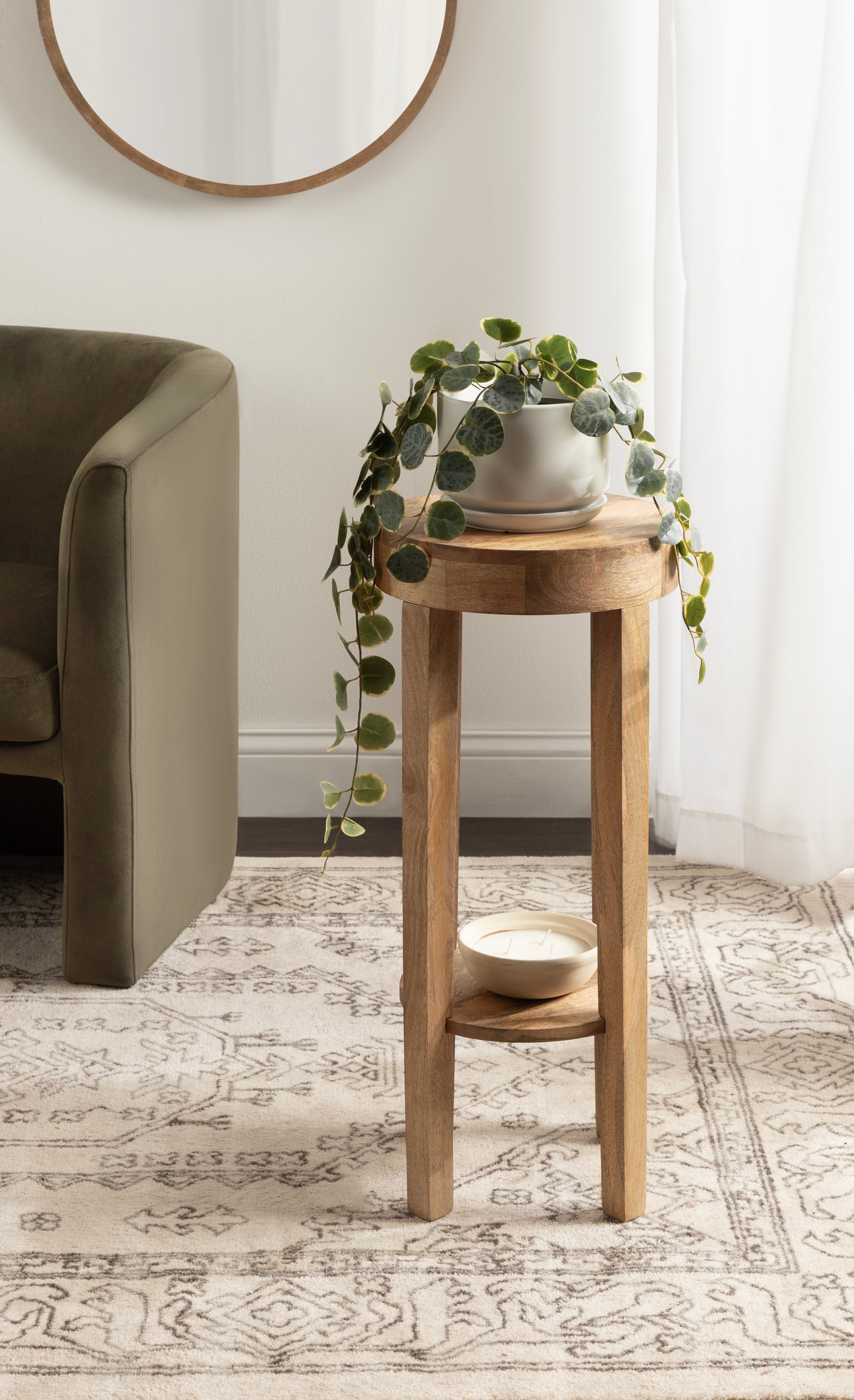 Side Table Natural 12x12x28 7