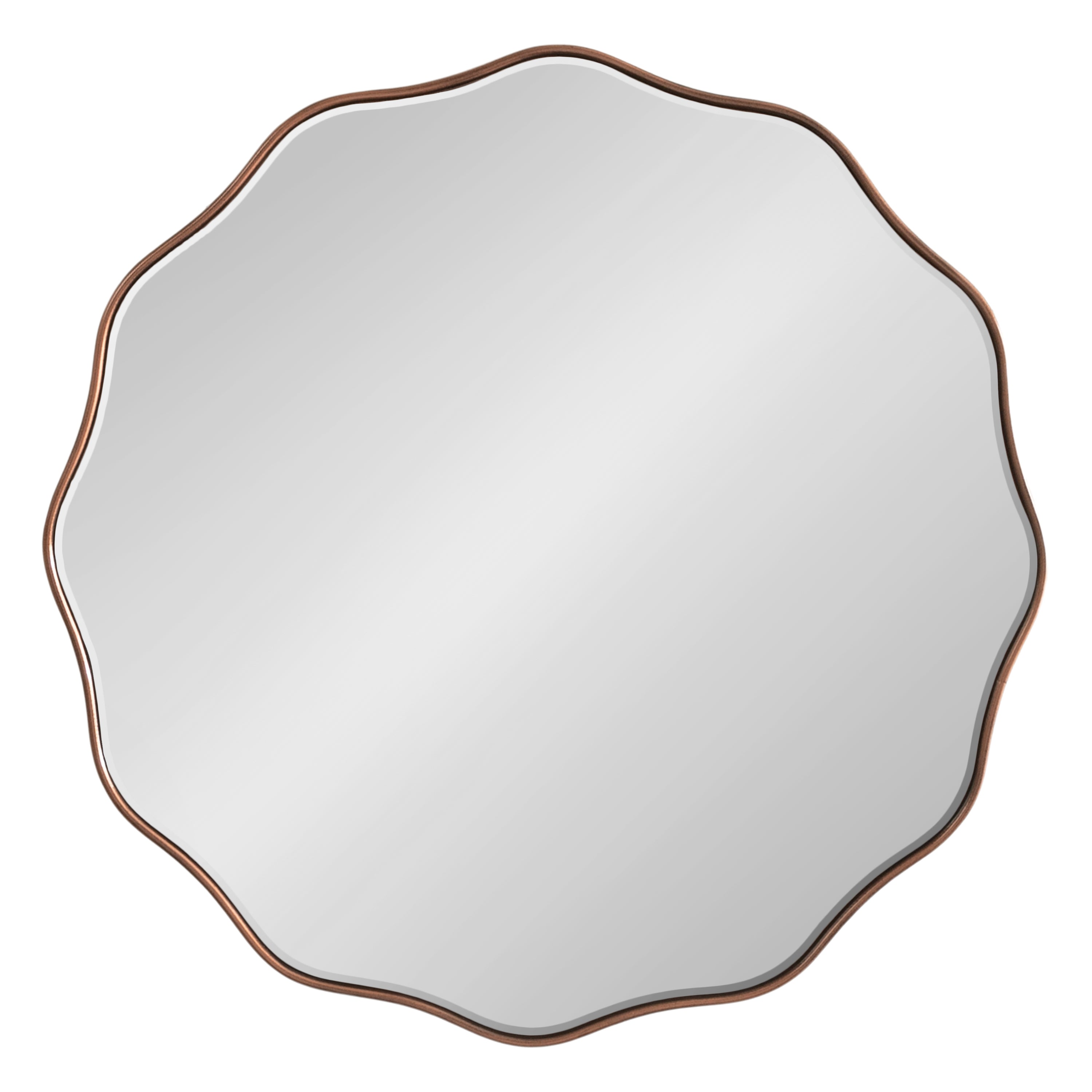 Viona Round Scalloped Mirror