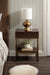 Side Table Dark Brown Gold 18x13x24 7