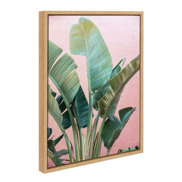 Sylvie Tropic Pink Framed Canvas by Alicia Bock