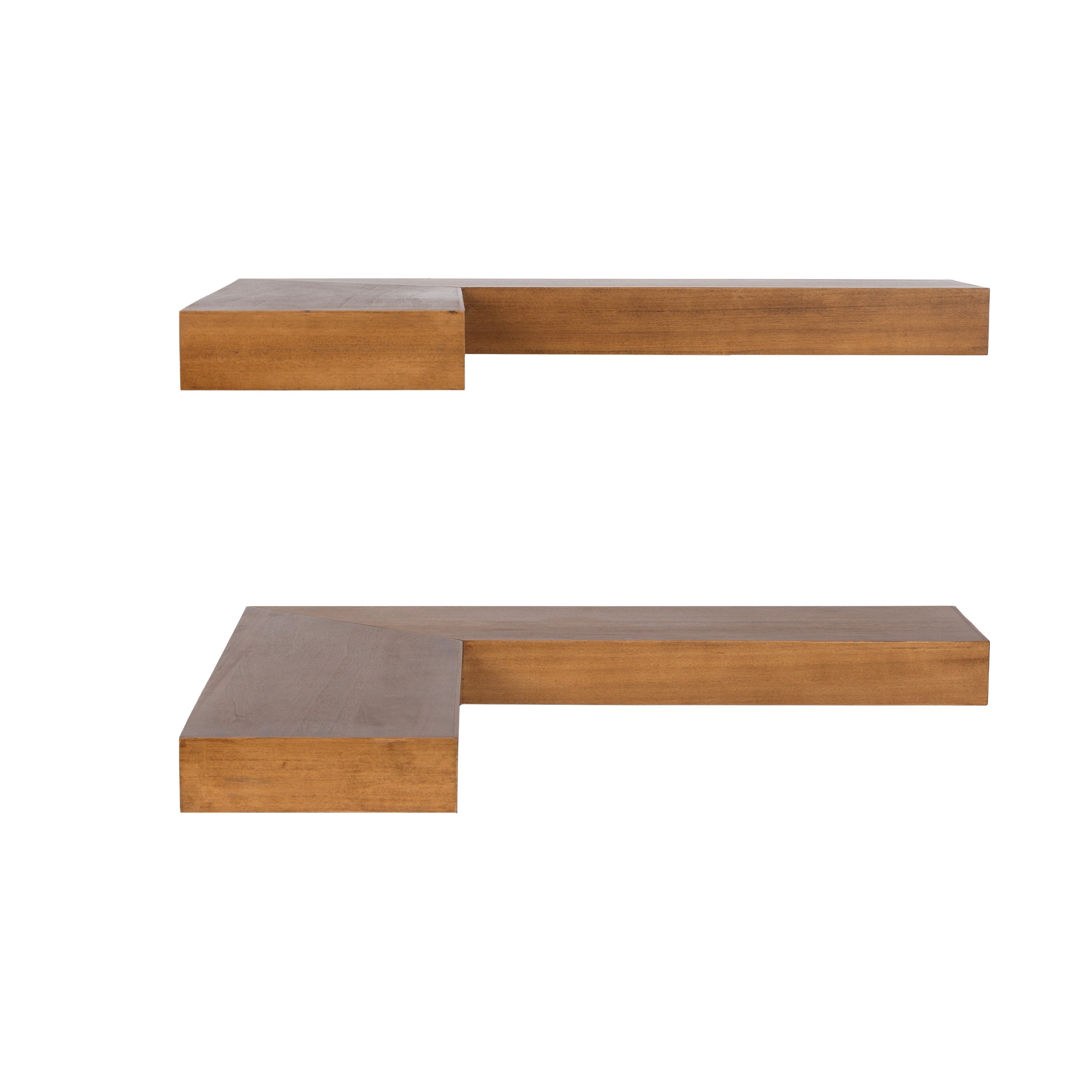 Floating Shelf 2 piece Rustic Brown 5