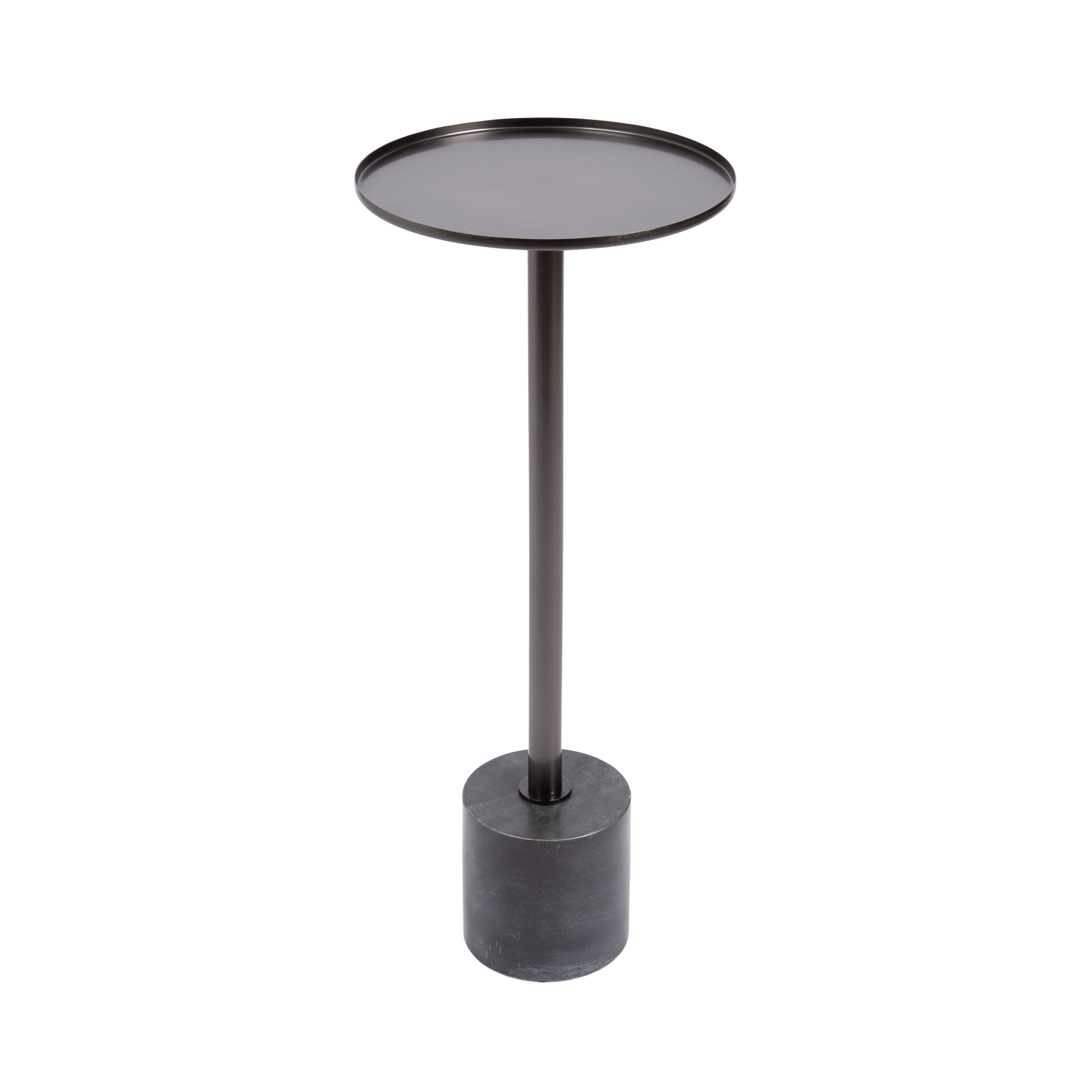 Drink Table Pewter Black 10x10x24 1
