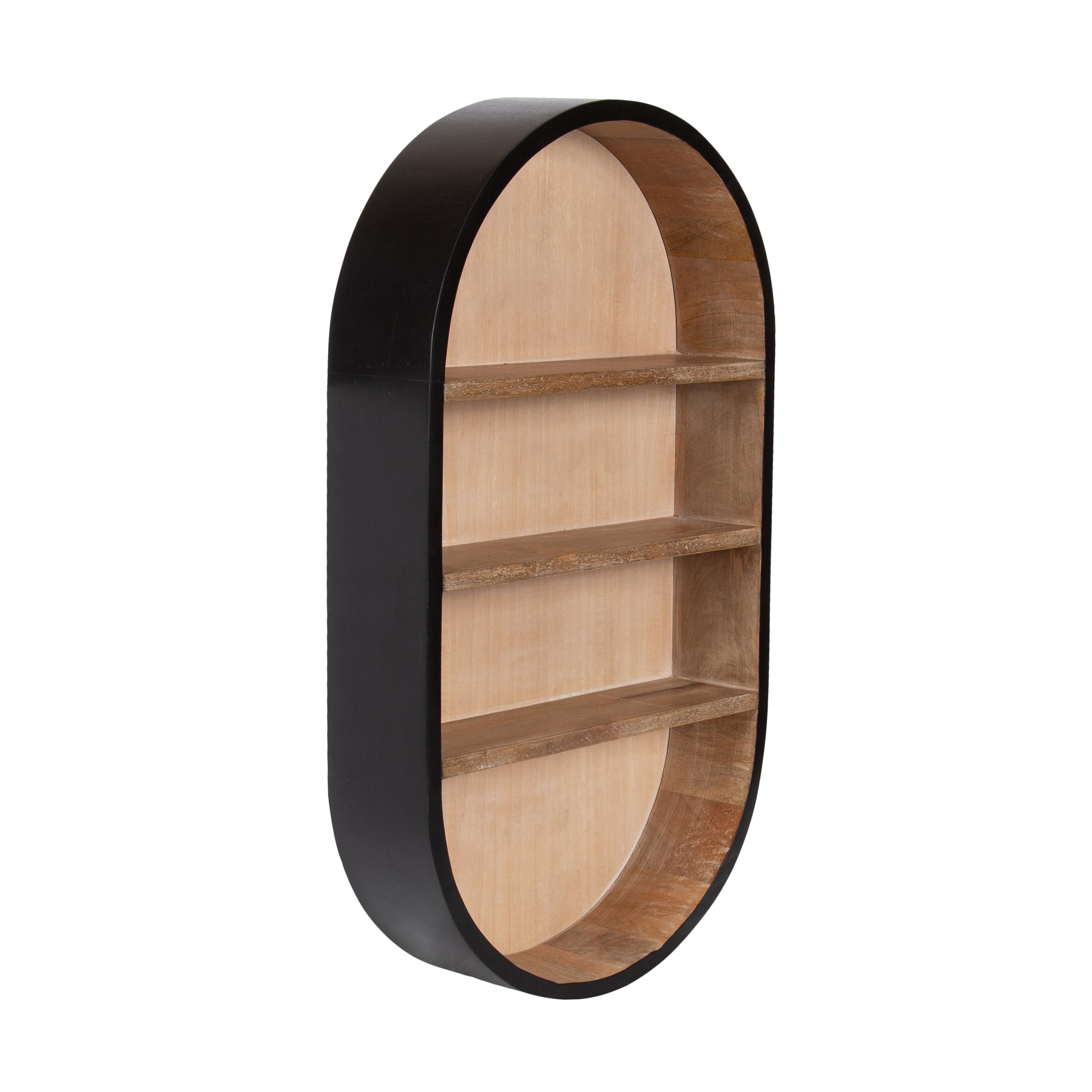 Accent Shelf Black Natural Beige 16x28 1