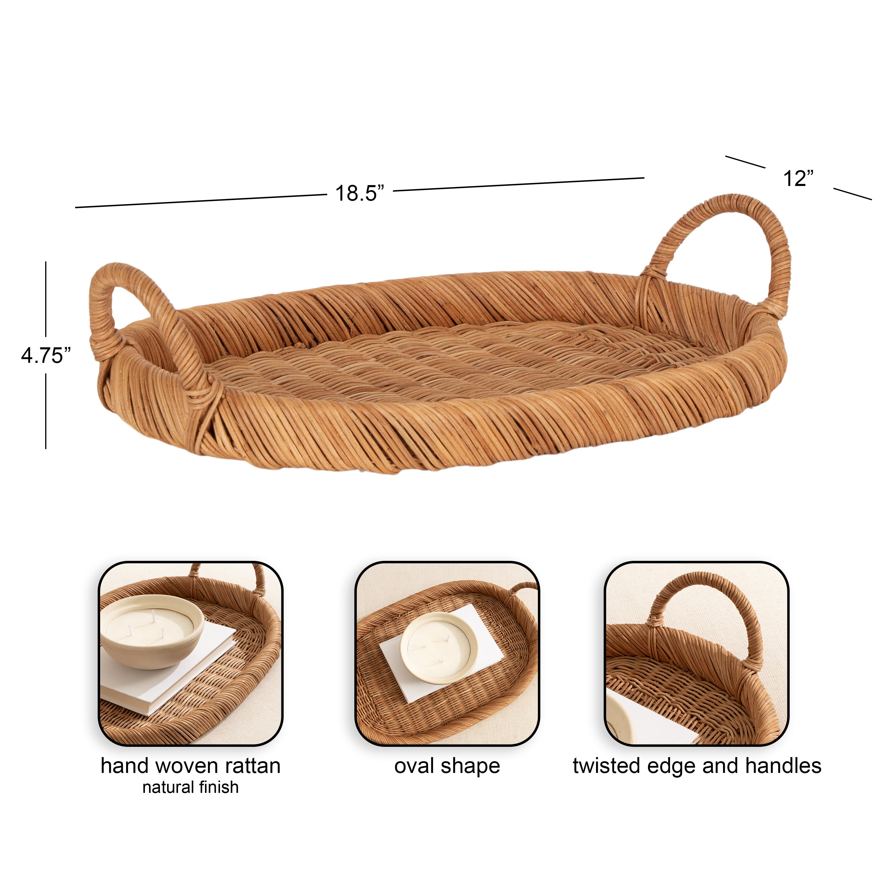 Single Tray 19x12 Natural 2