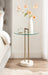 Side Table Gold White 16x16x24 6