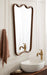 Irregular Mirror Walnut Brown 24x36 7