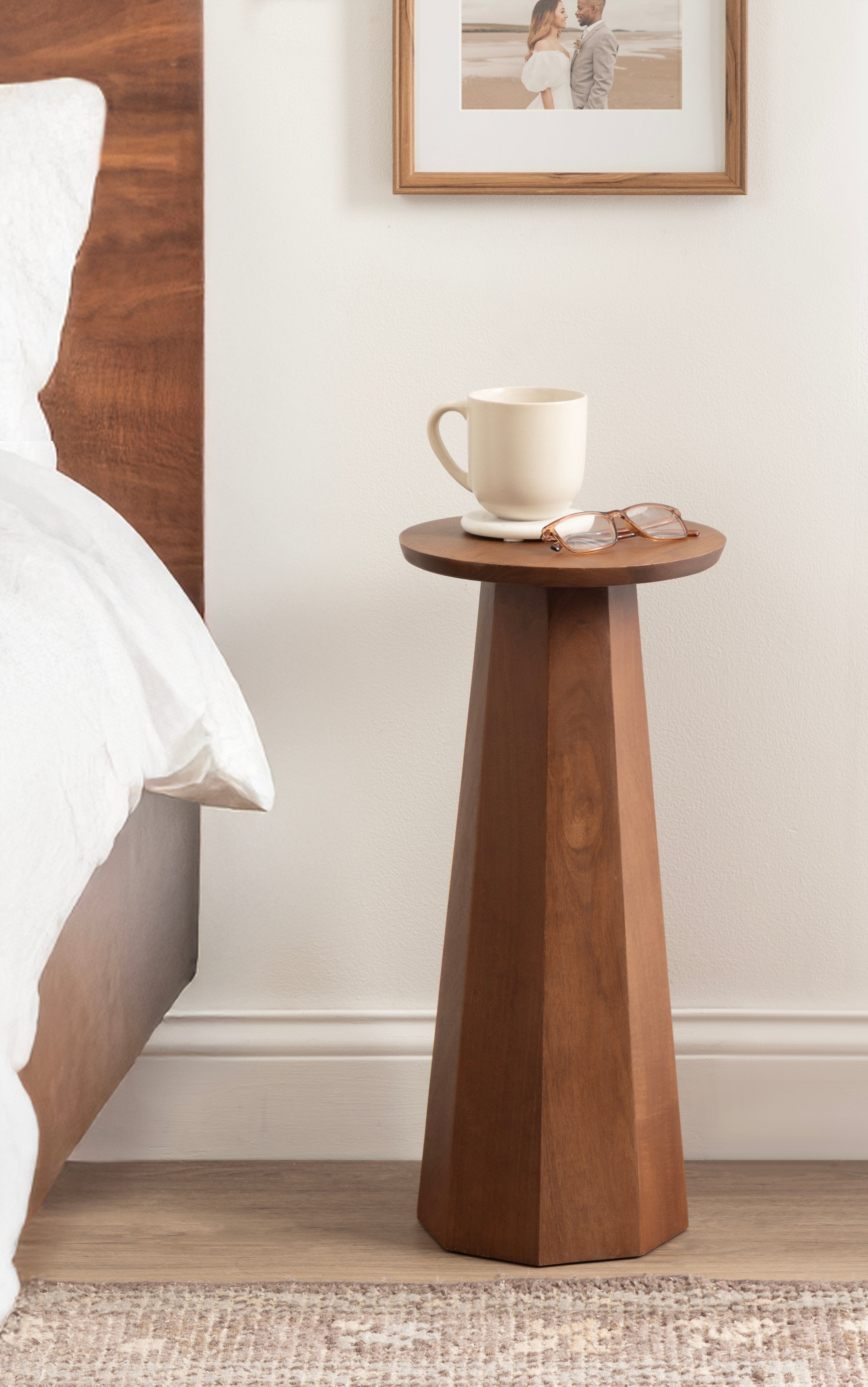 Drink Table Walnut Brown 10x10x22 7