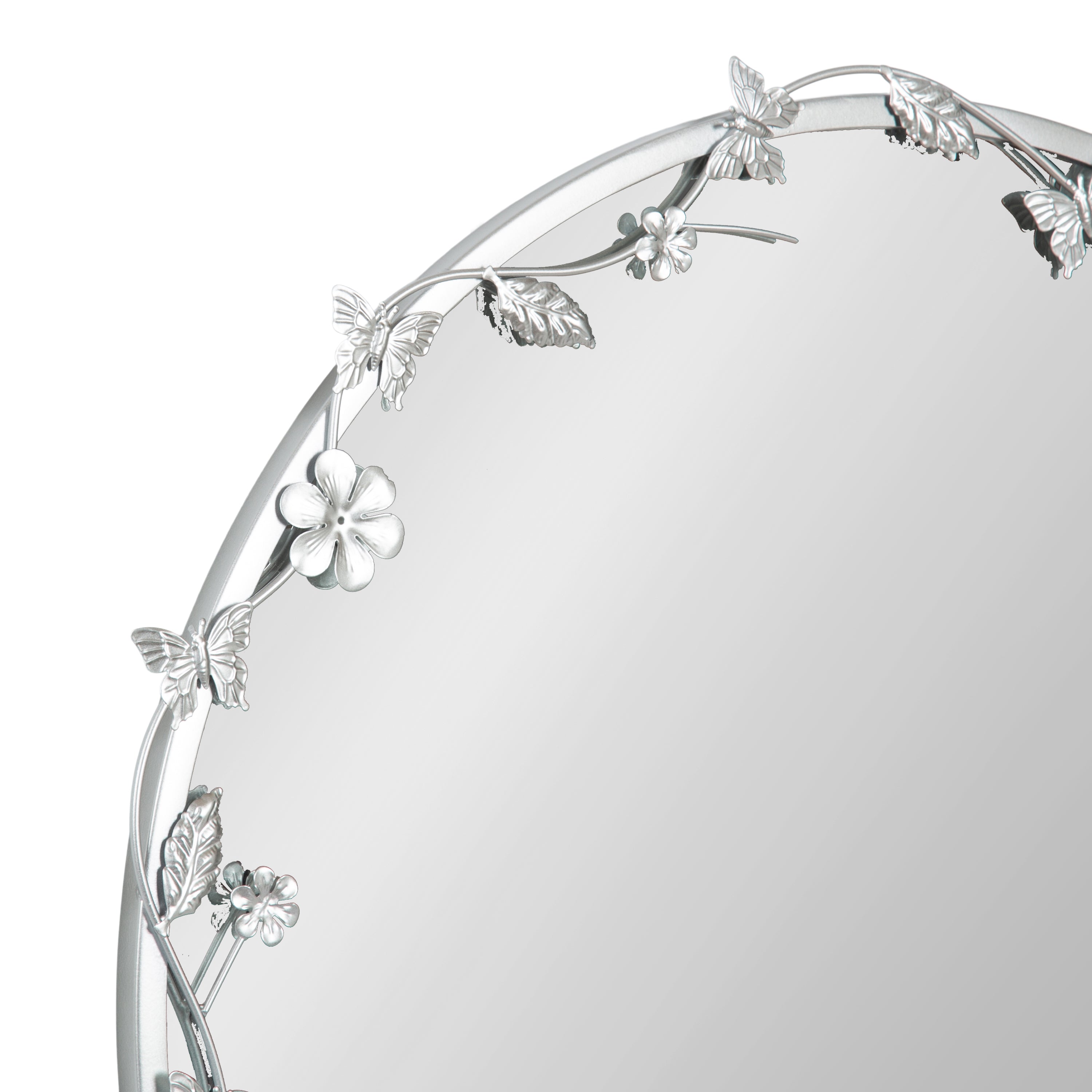 Round Mirror 26x26 Silver 3