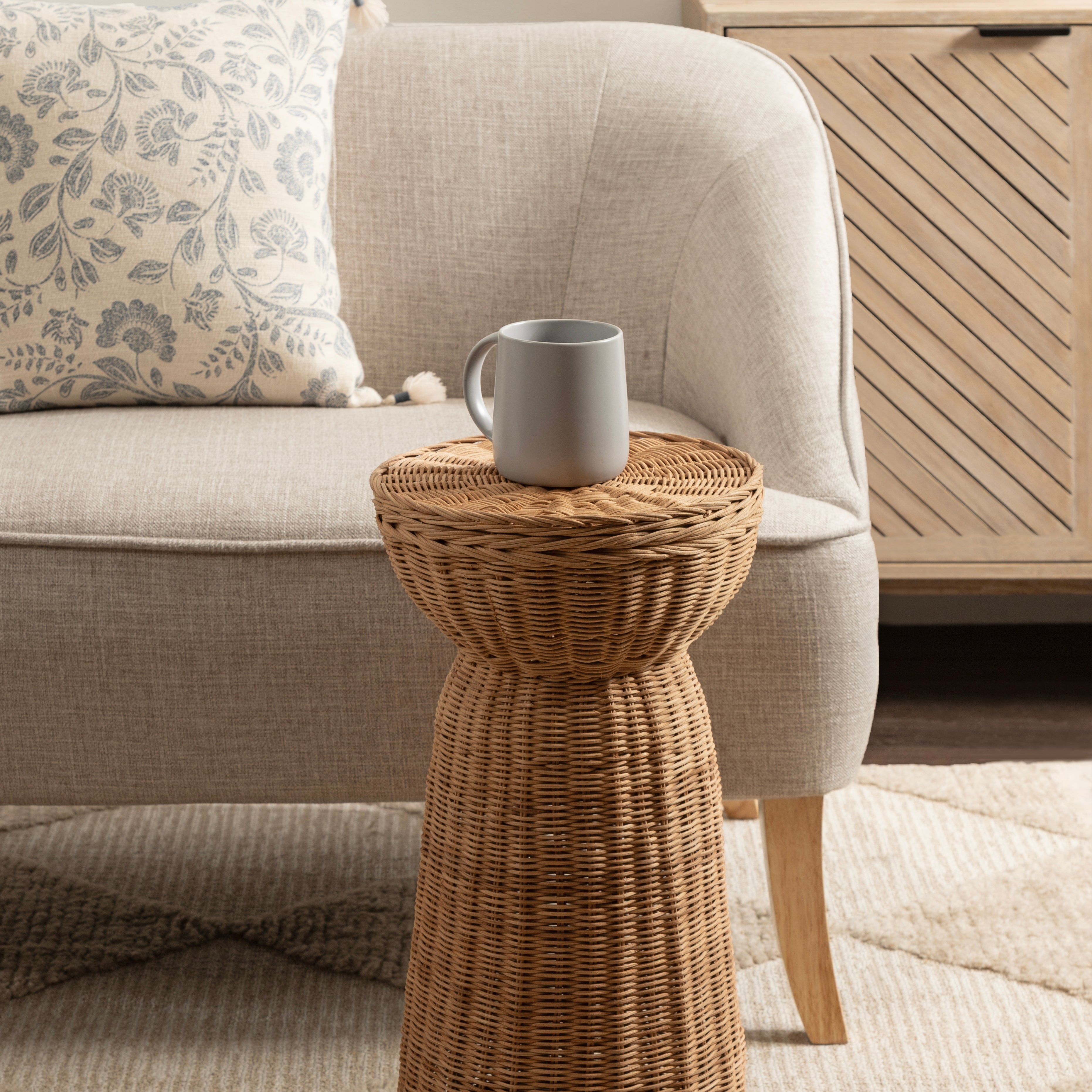 Drink Table 11x11x22 Natural 6