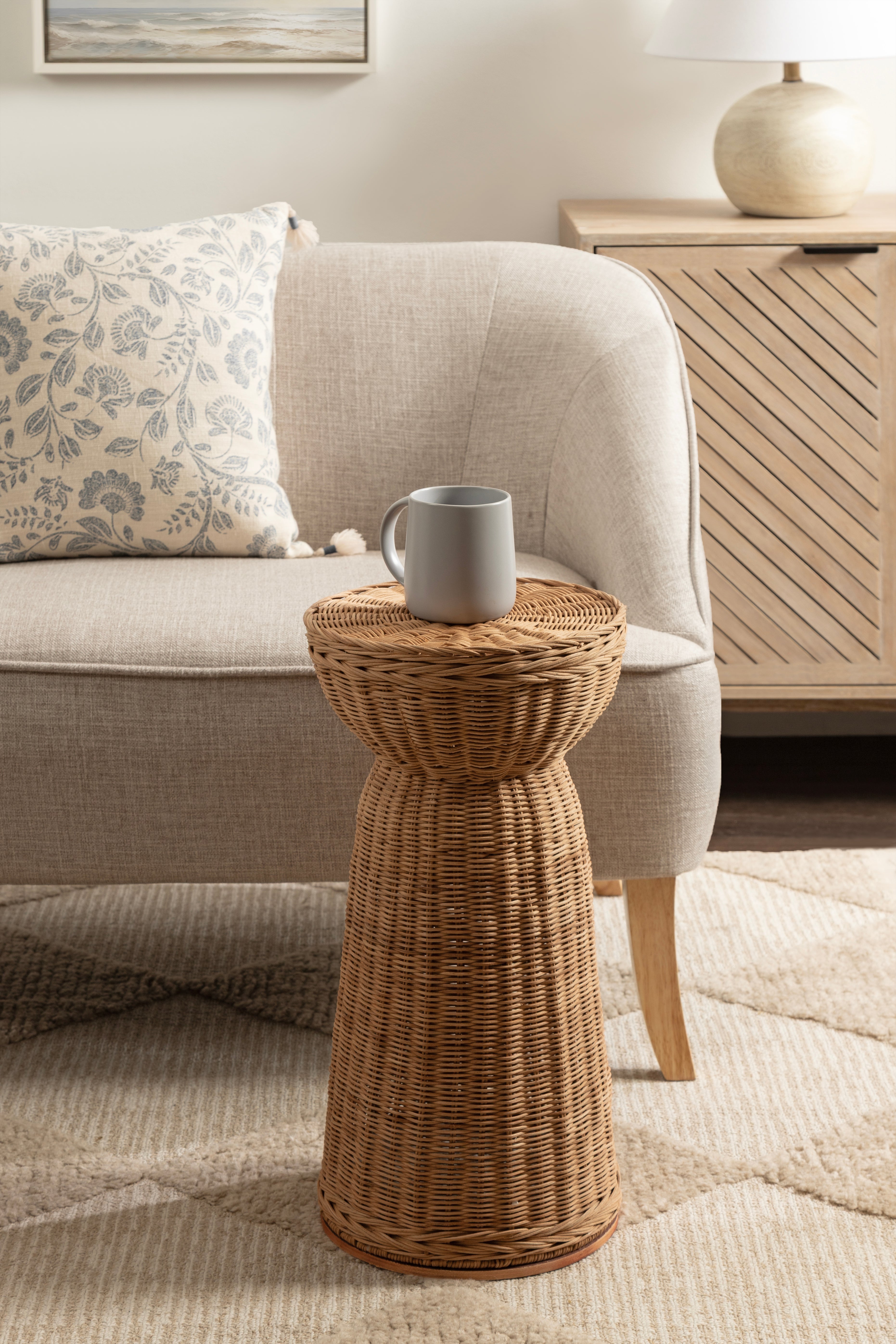 Drink Table 11x11x22 Natural 6
