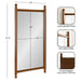 Rectangle Mirror Walnut Brown 24x42 2