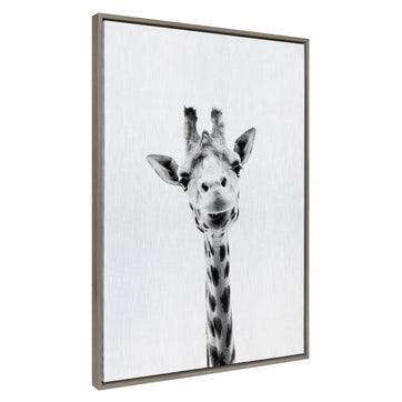 Sylvie Giraffe Framed Canvas by Simon Te Tai