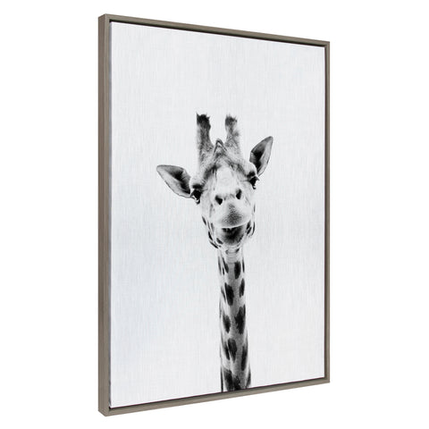 Sylvie Giraffe Framed Canvas by Simon Te Tai