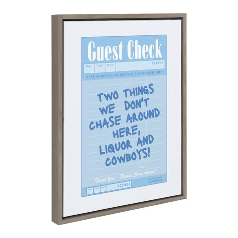 Sylvie Liquor and Cowboys Framed Canvas by Honey Island Studio
