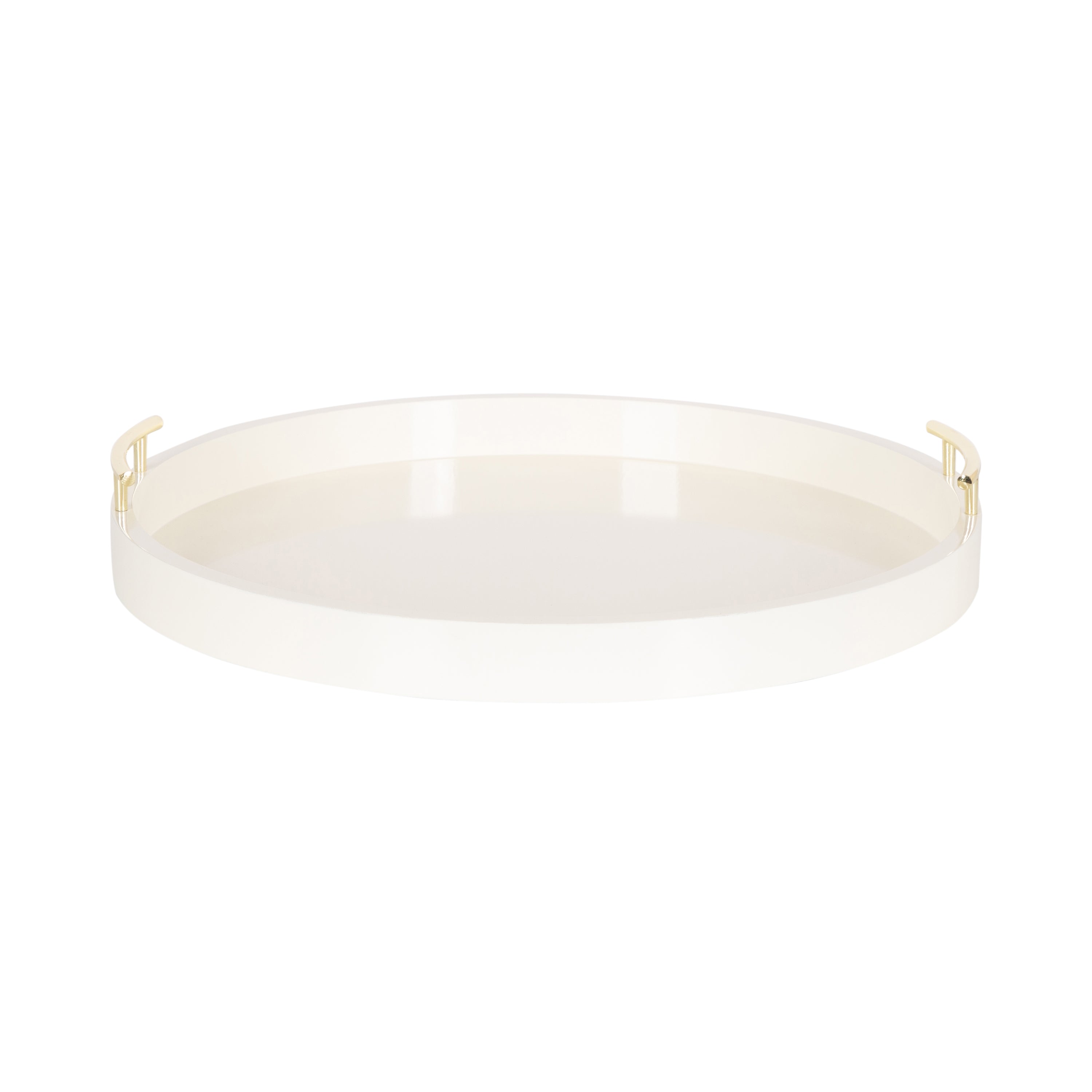 Single Tray 22" Diameter Ivory Gold 5