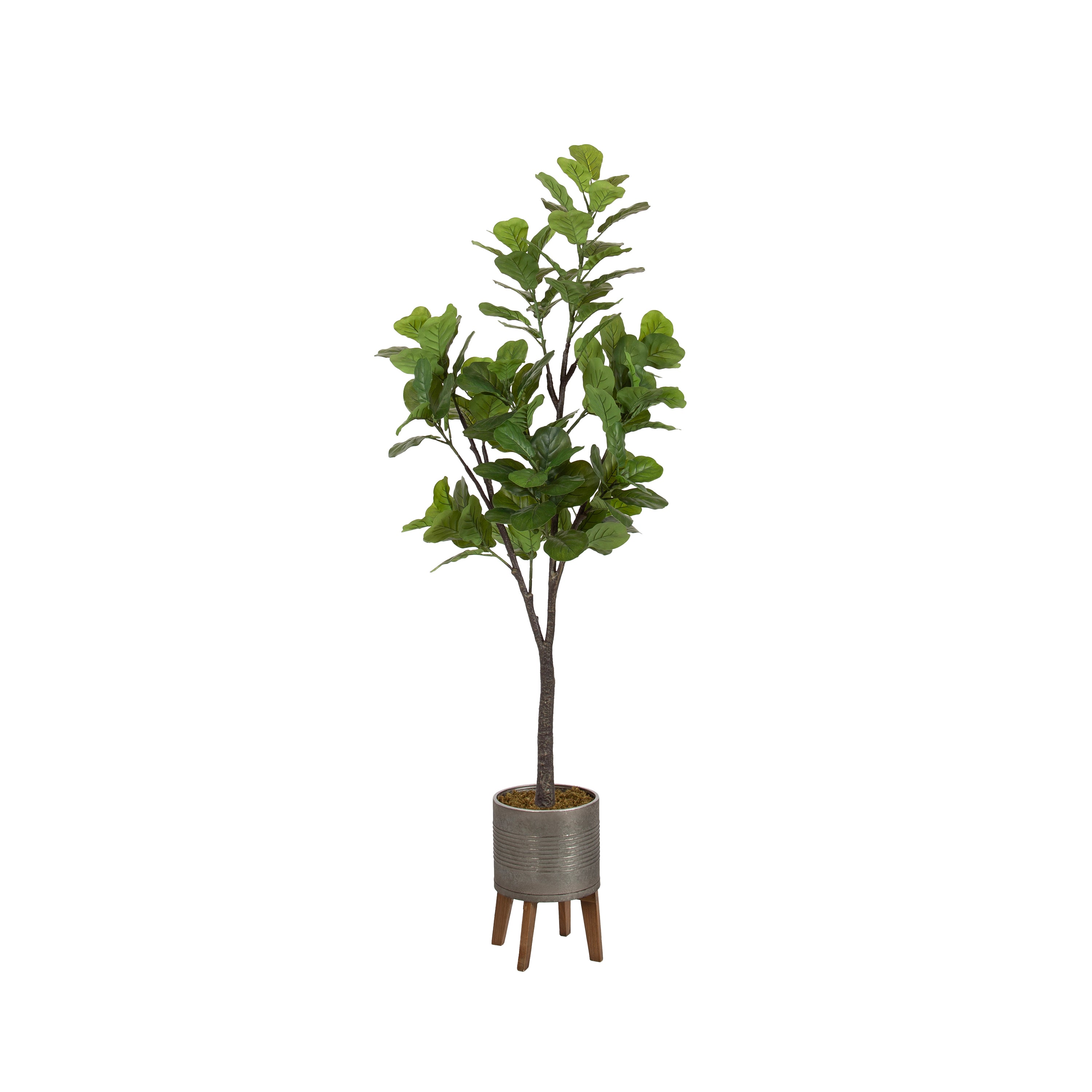 Faux Tree Pewter Rustic Brown 6.5' 1