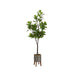 Faux Tree Pewter Rustic Brown 6.5' 1