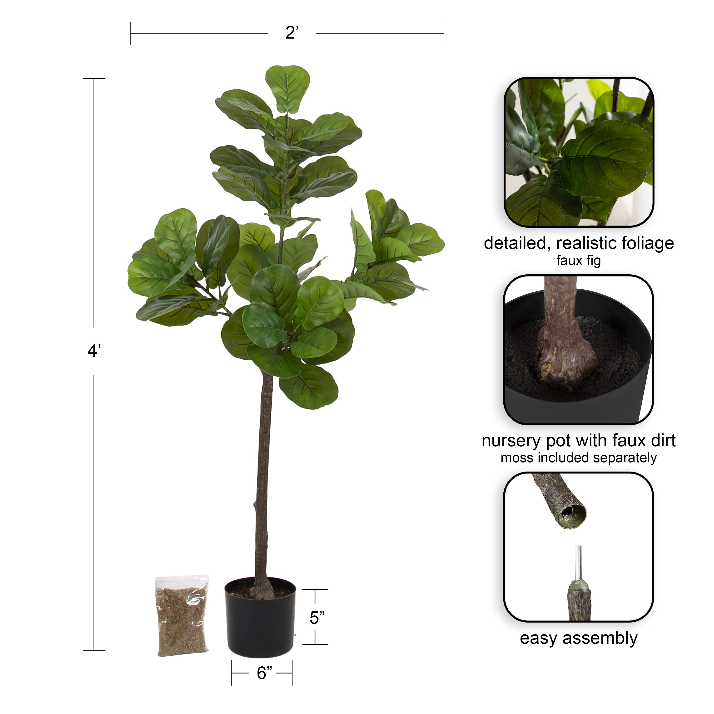 Faux Tree Green 4' 2