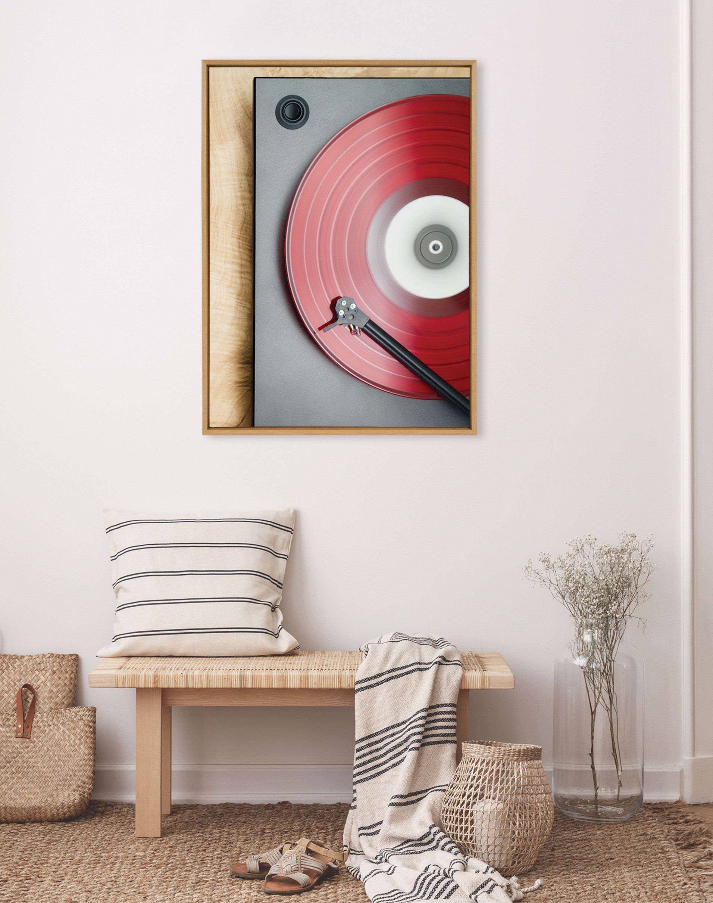 Sylvie Red Vinyl Framed Canvas by Emiko and Mark Franzen of F2Images