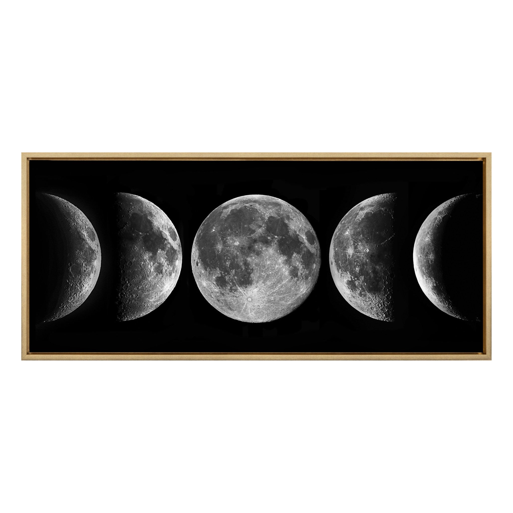 Sylvie Phases of the Moon Framed Canvas by The Creative Bunch Studio