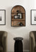 Accent Shelf Black Natural Beige 18x6x26 7
