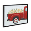 Sylvie Red Truck with Flowers Framed Canvas by Border Bloom