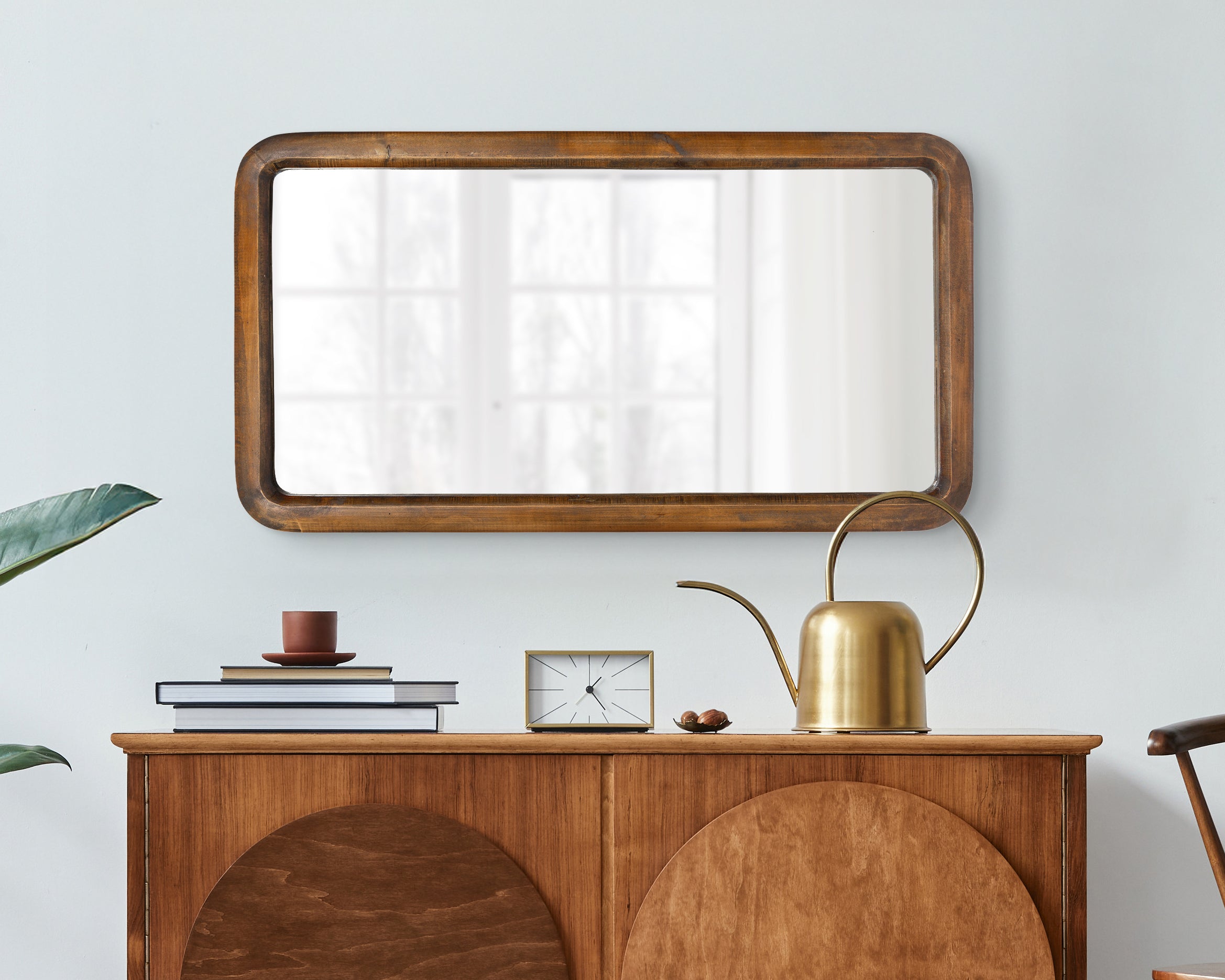 Pao Framed Wood Wall Mirror