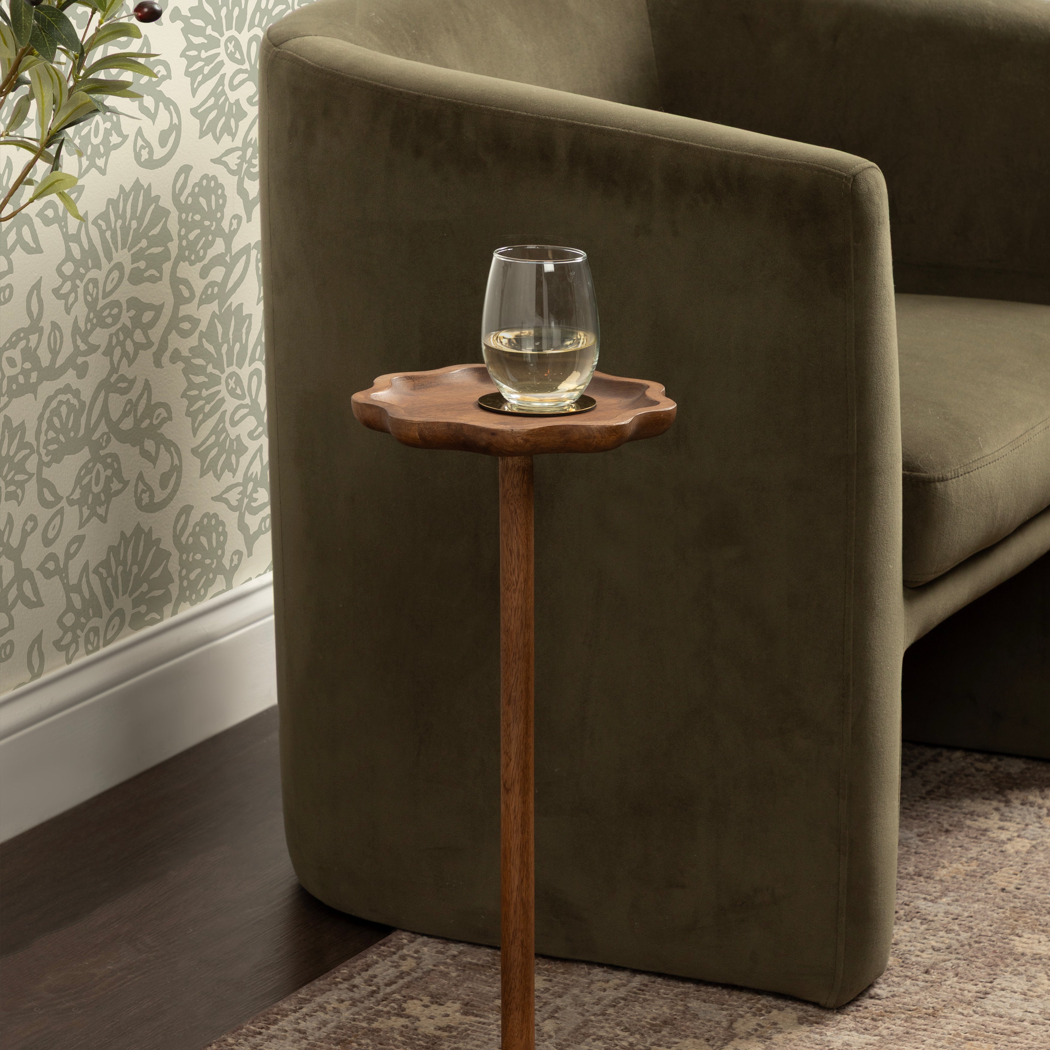 Drink Table 9x9x22 Walnut Brown 6