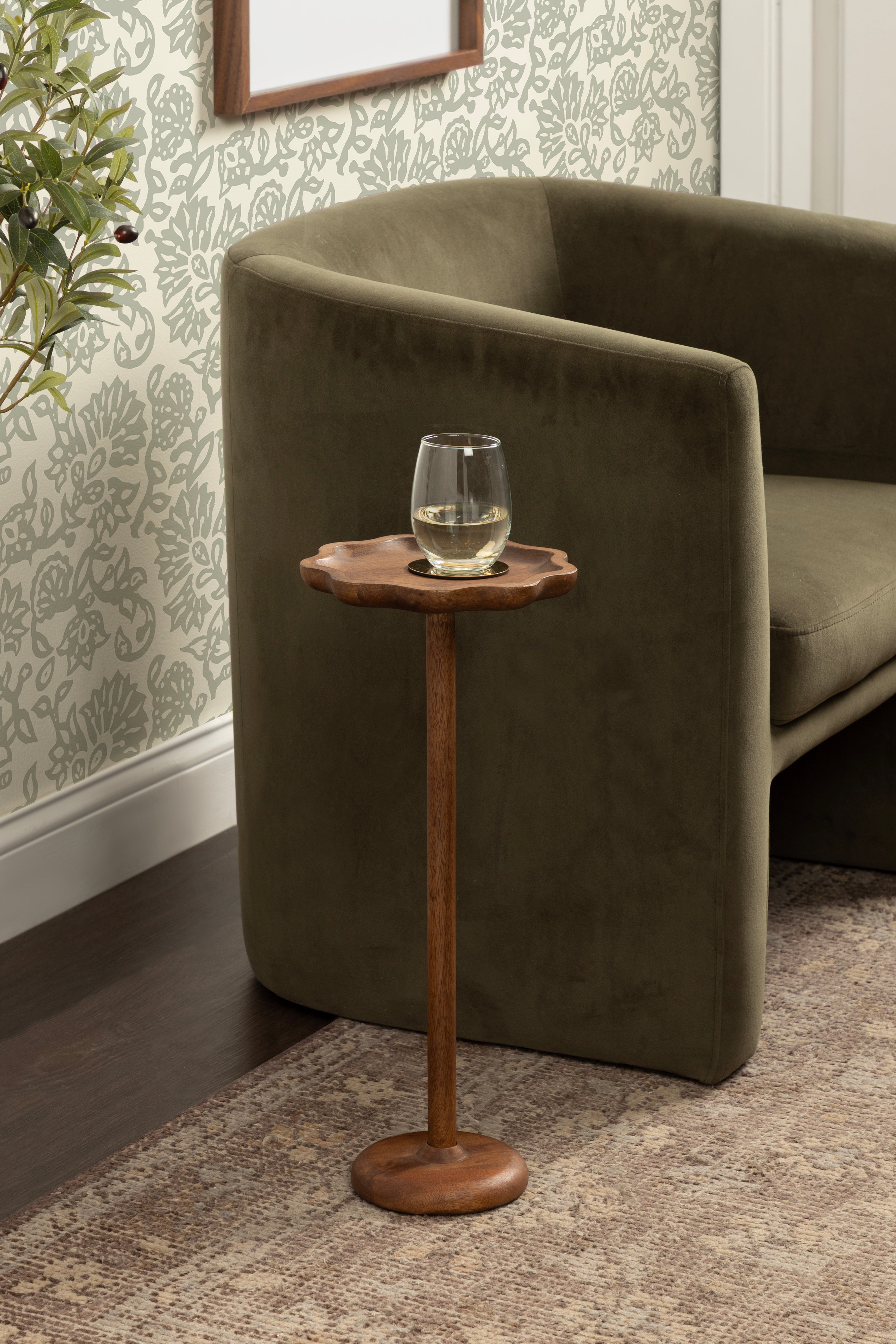 Drink Table 9x9x22 Walnut Brown 6
