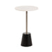 Side Table White Black 14x14x24 1