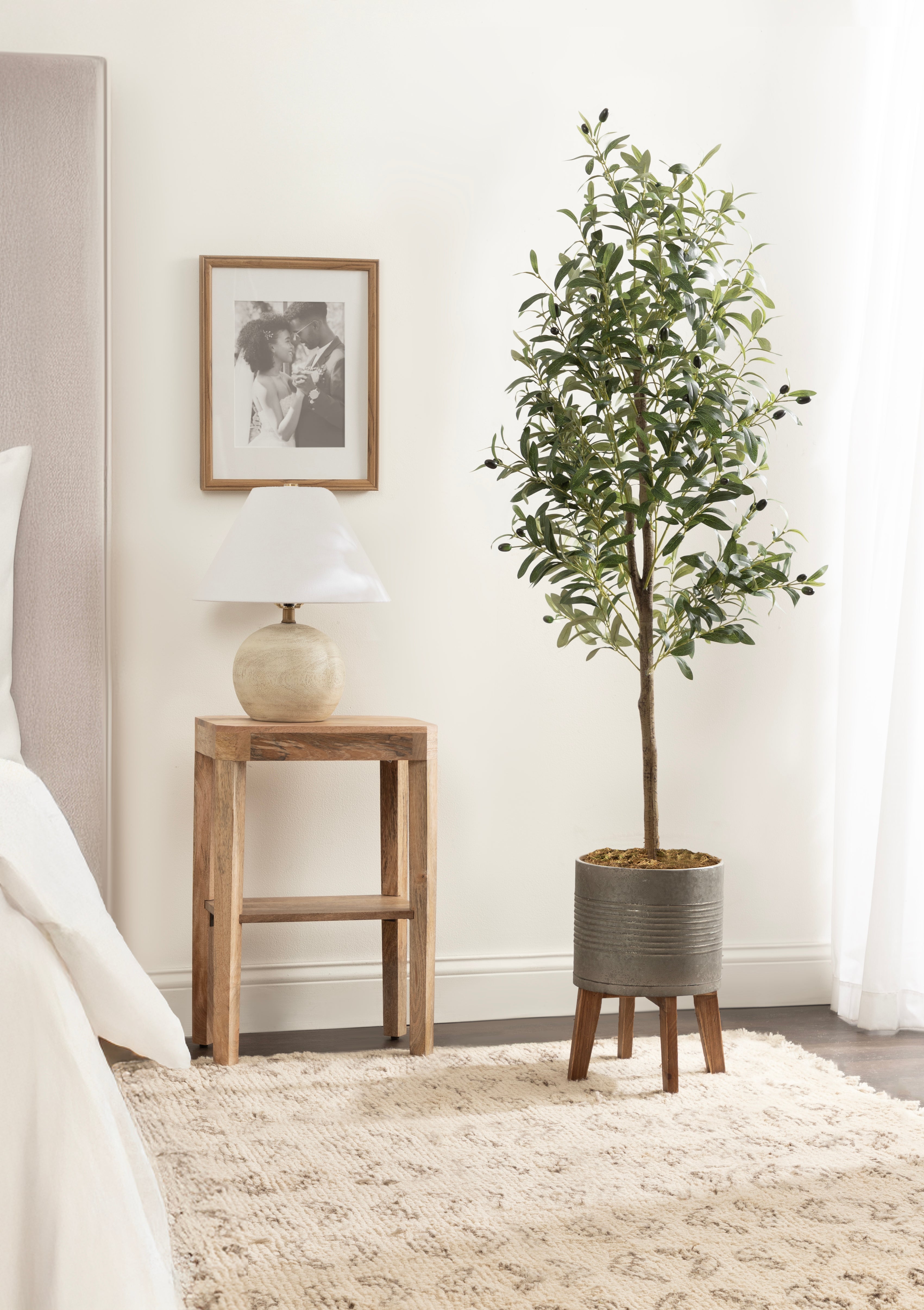 Faux Tree 5.5' Pewter Rustic Brown 8