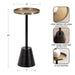 Side Table Gold Black 10x10x22 2