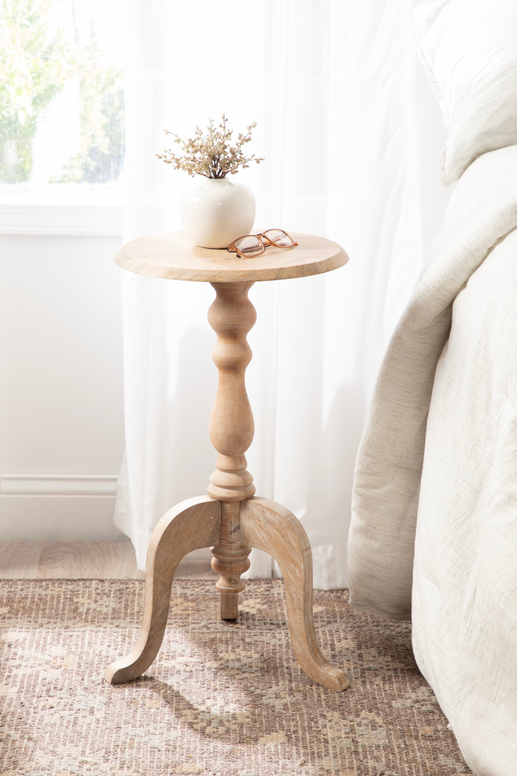 Tourneaux Wood Side Table