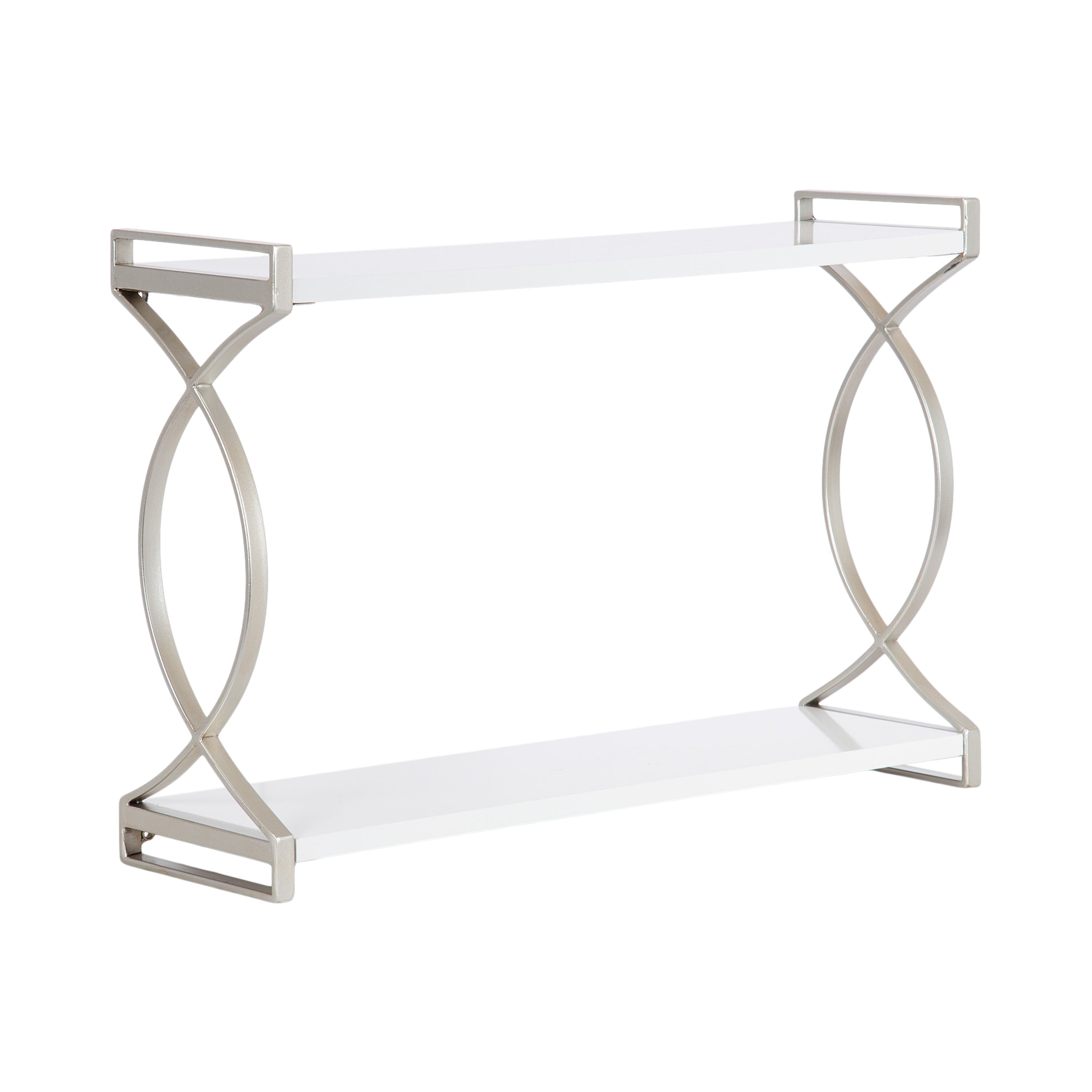 Accent Shelf 24x7x16 Silver White 1