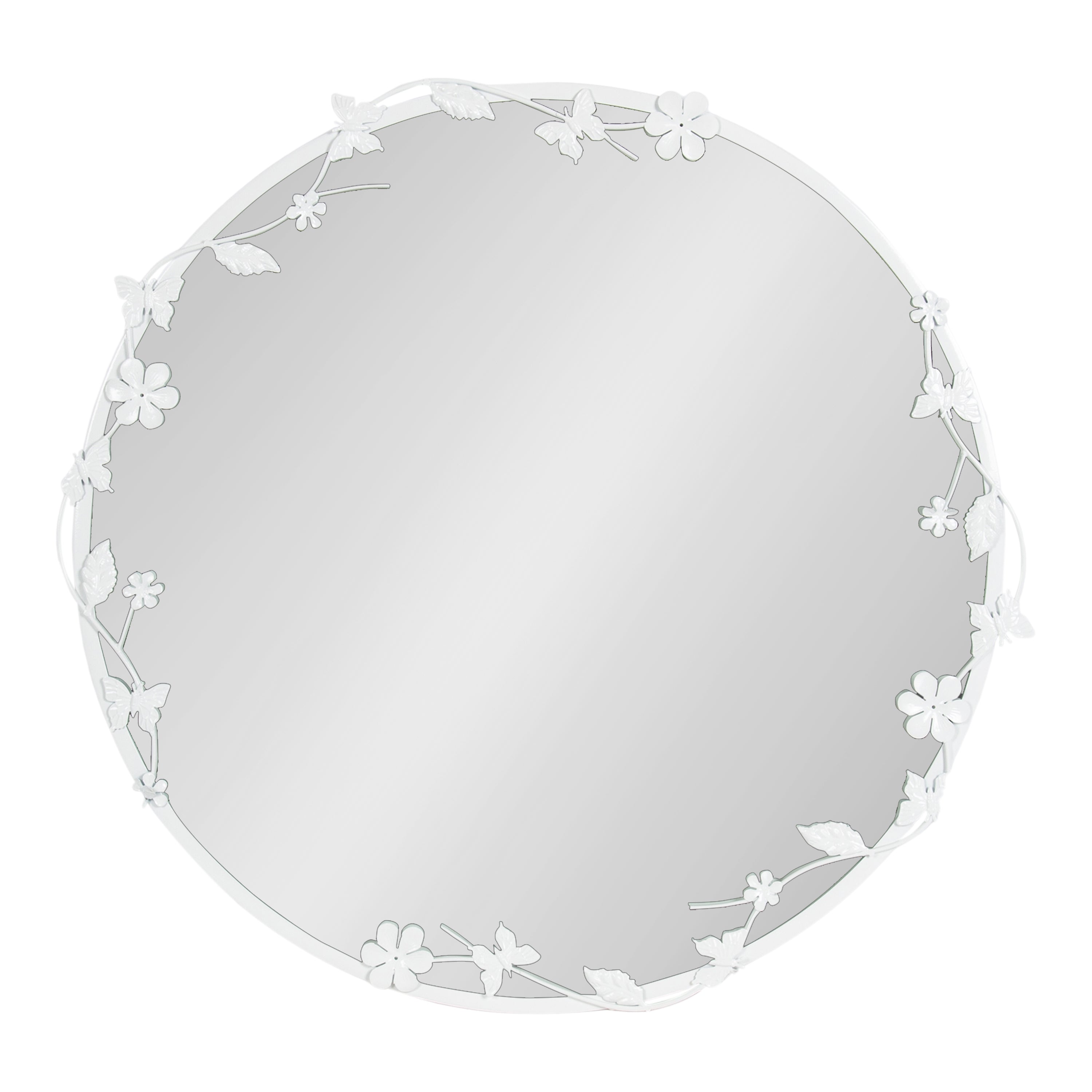 Round Mirror 26x26 White 5
