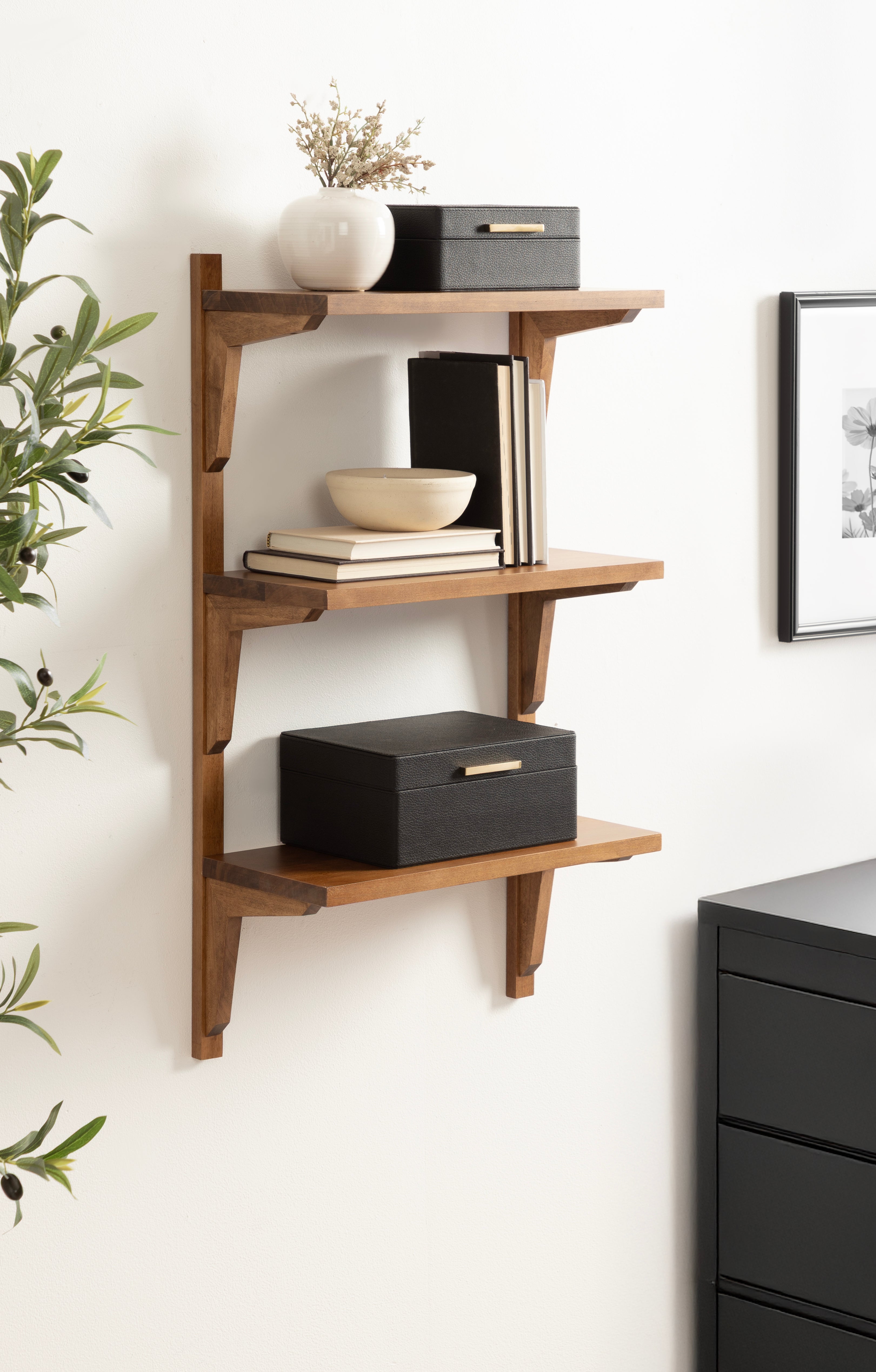 Accent Shelf Rustic Brown 18x9x32 6
