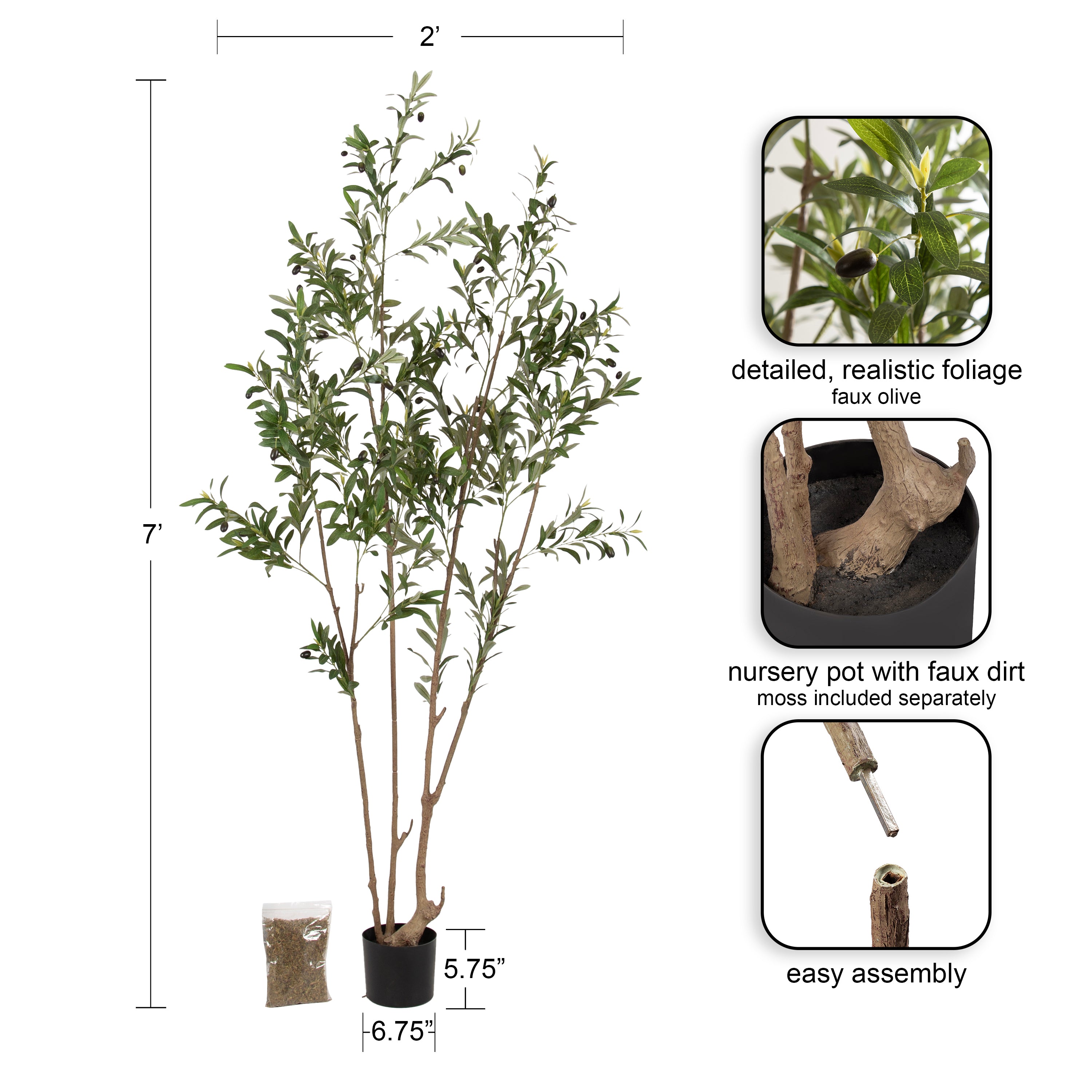 Faux Tree 7' Green 2