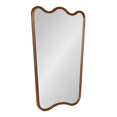 Irregular Mirror Walnut Brown 24x36 1