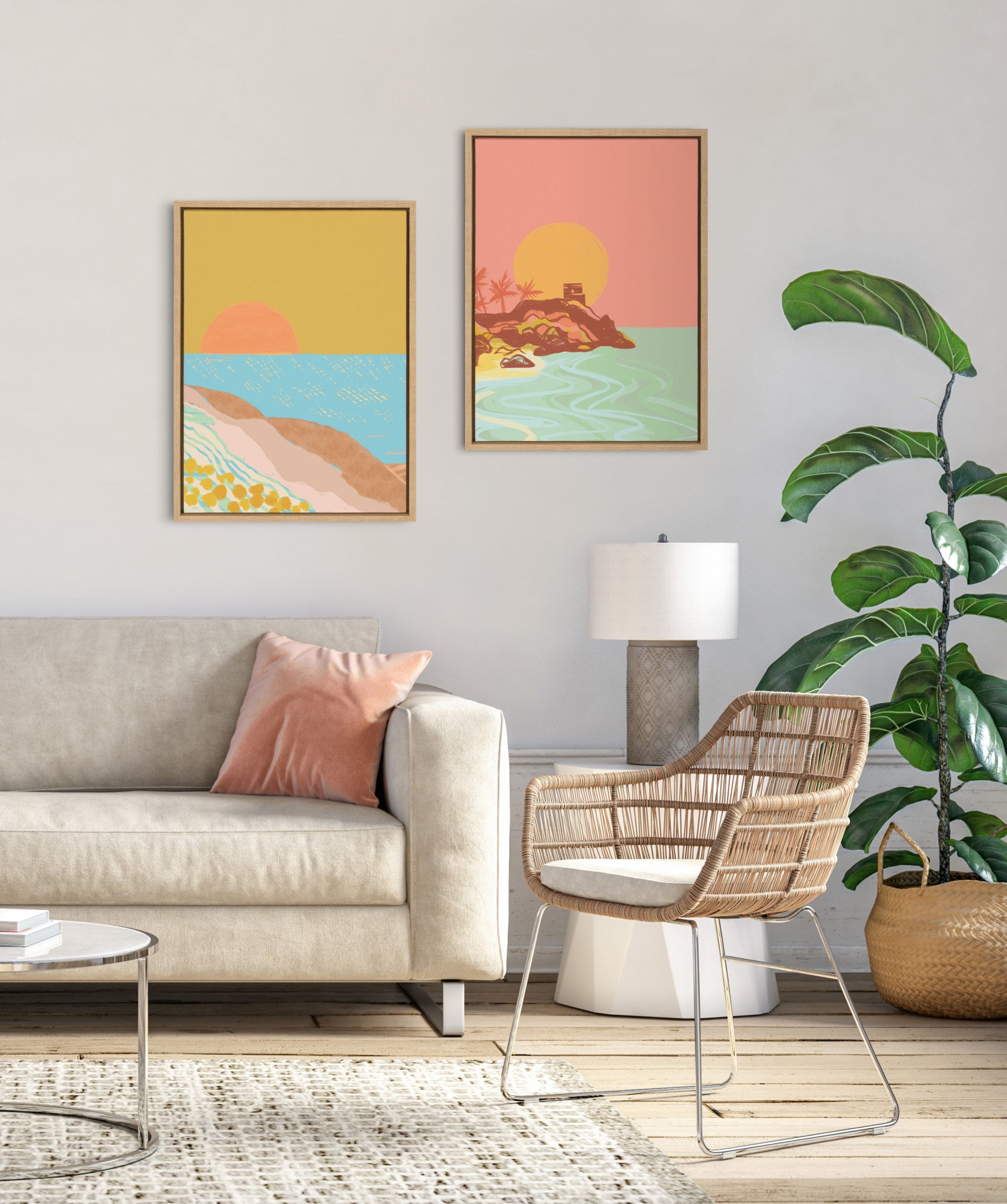 Sylvie Tulum Ruins Framed Canvas by Kasey Free