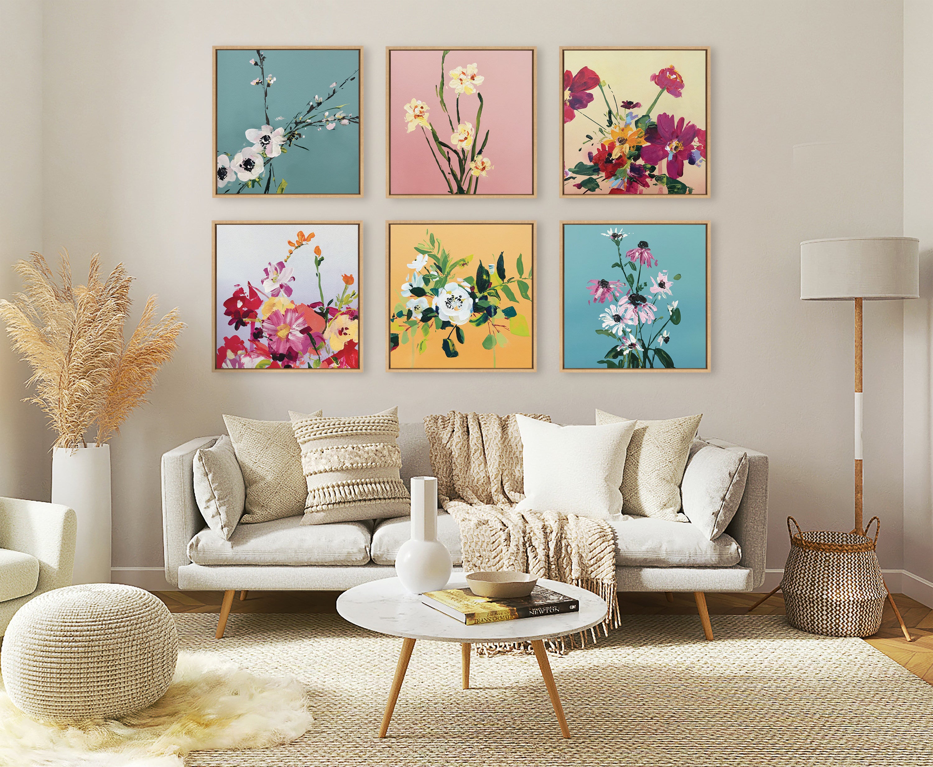 Sylvie Stand Out In Yellow Framed Canvas by Emma Daisy