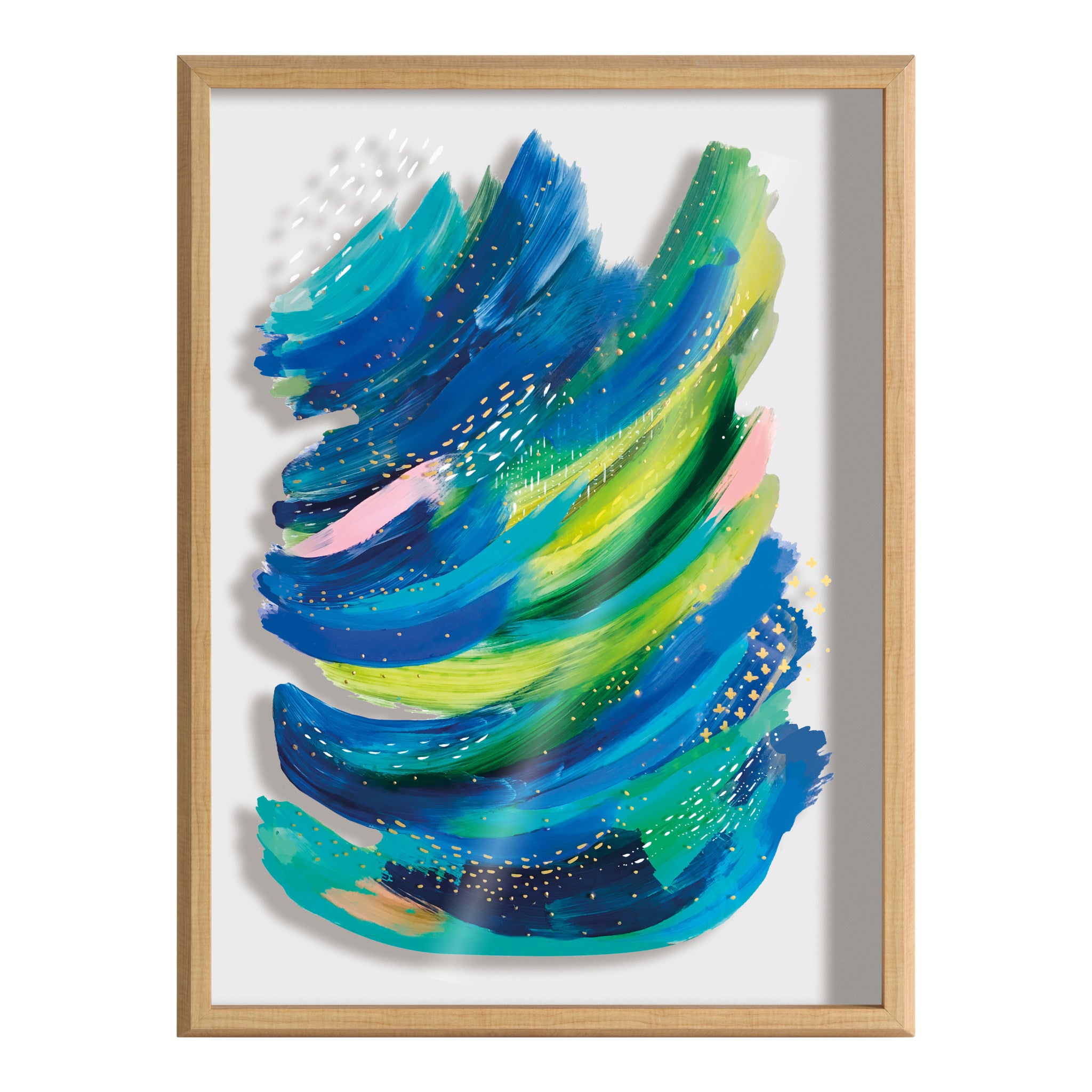 Blake Bright Abstract 2 Framed Printed Glass by Jessi Raulet of Ettavee