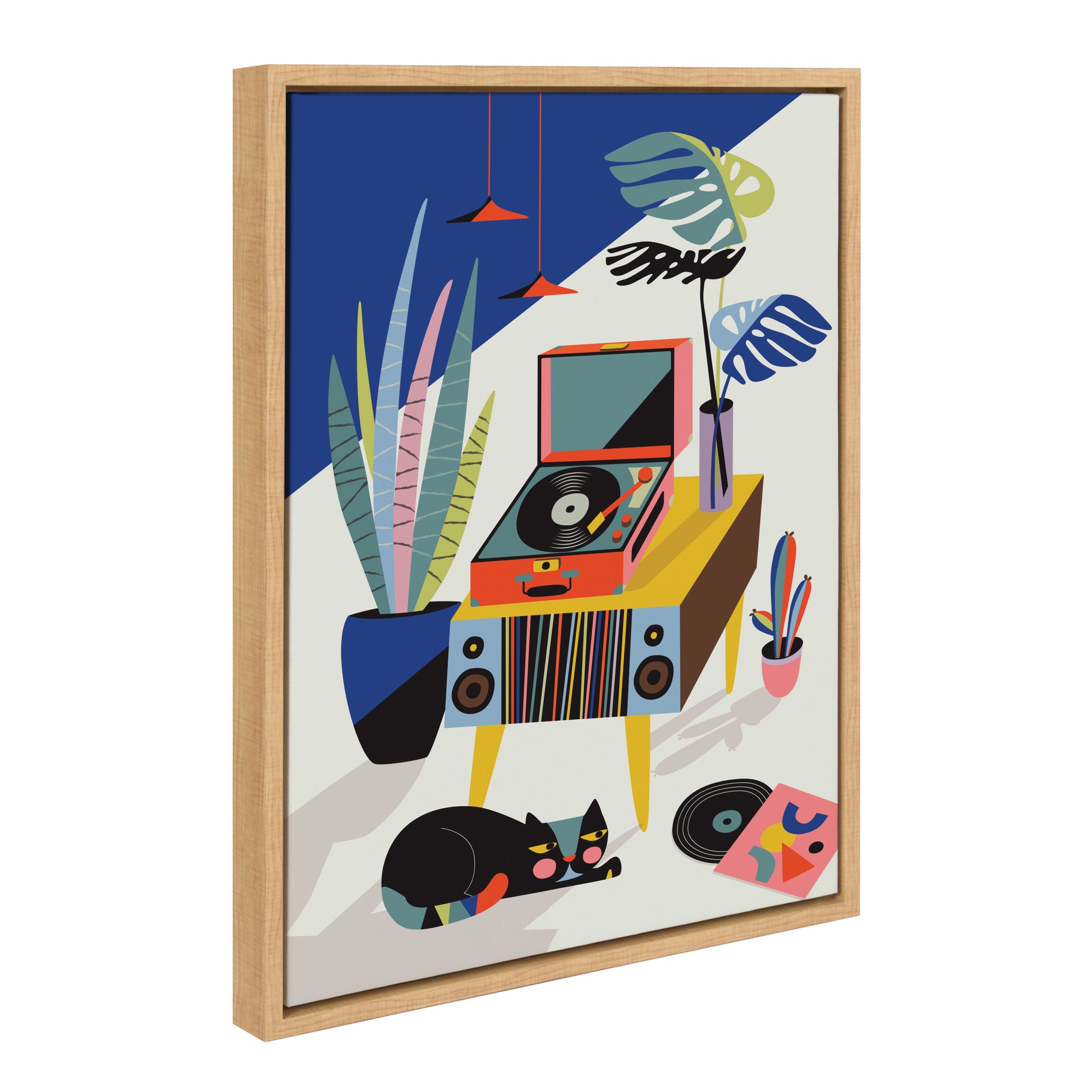 Sylvie Chill Out Saturday Framed Canvas by Rachel Lee of My Dream Wall